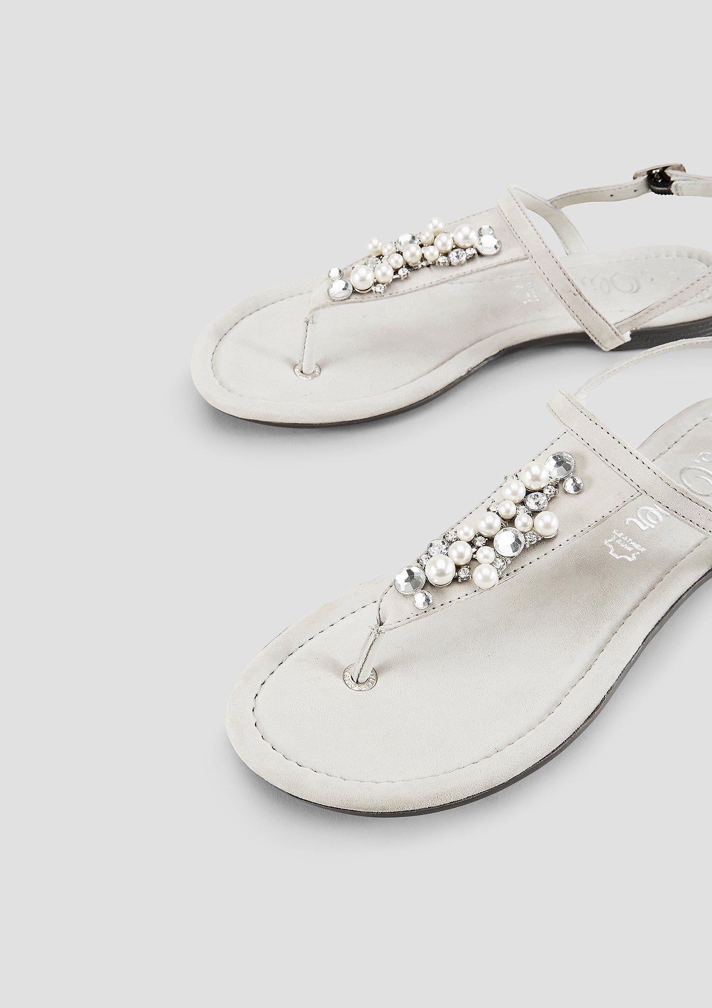 Velourleder-Sandalen in 210