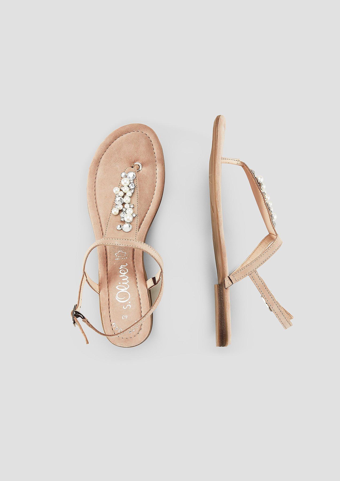 Velourleder-Sandalen in 512