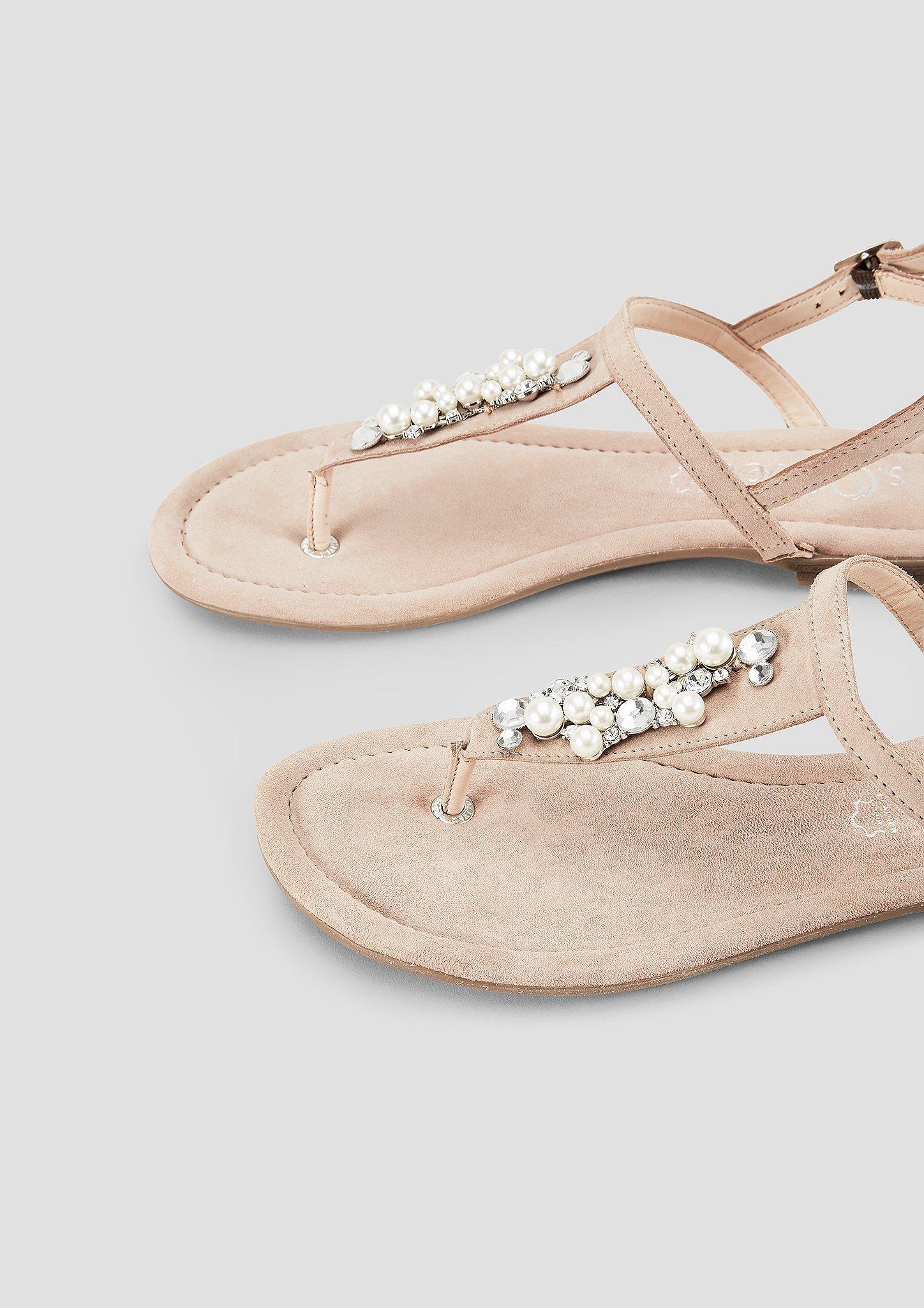 Velourleder-Sandalen in 512