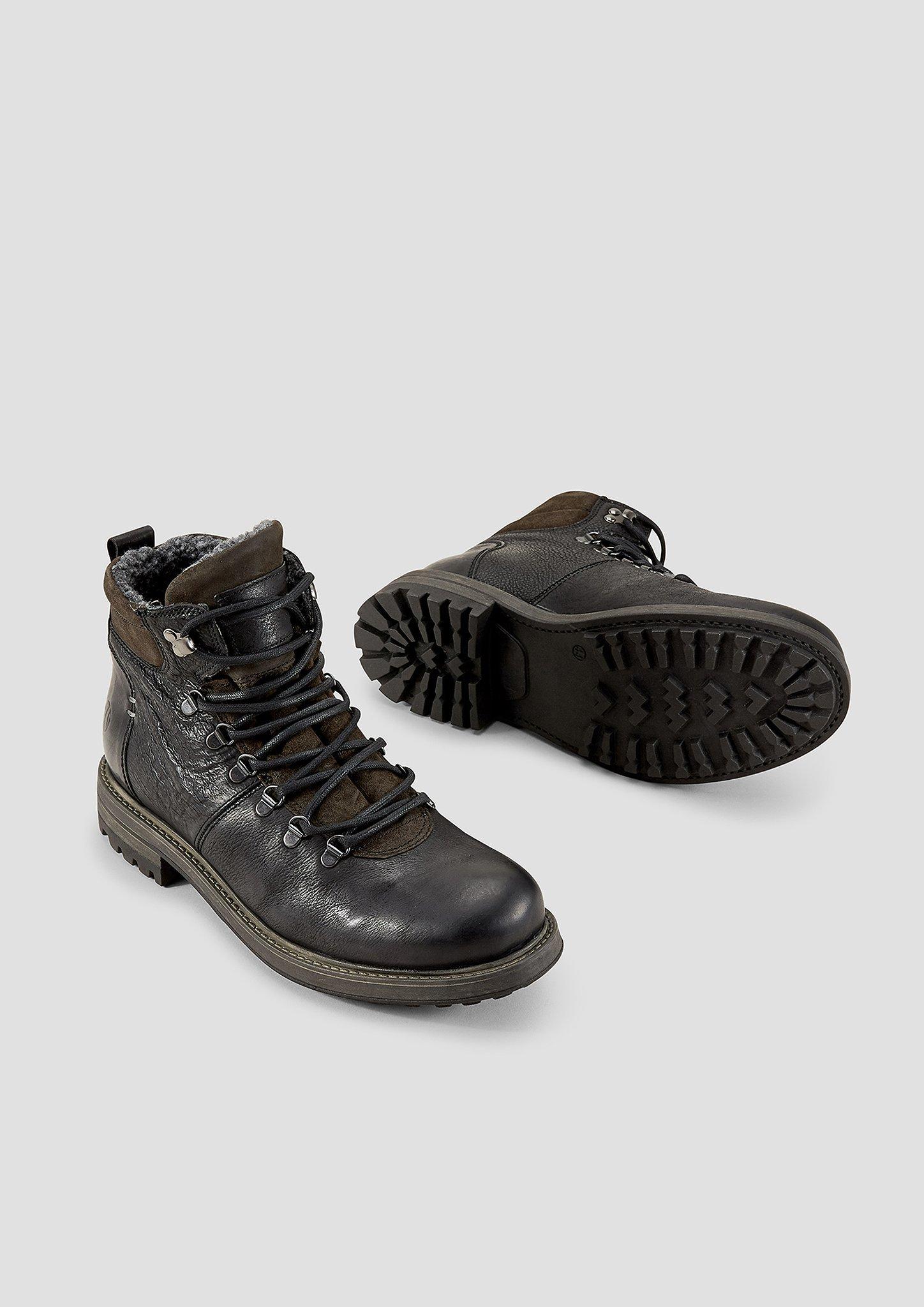 Herren Lederboots in schwarz von s.Oliver