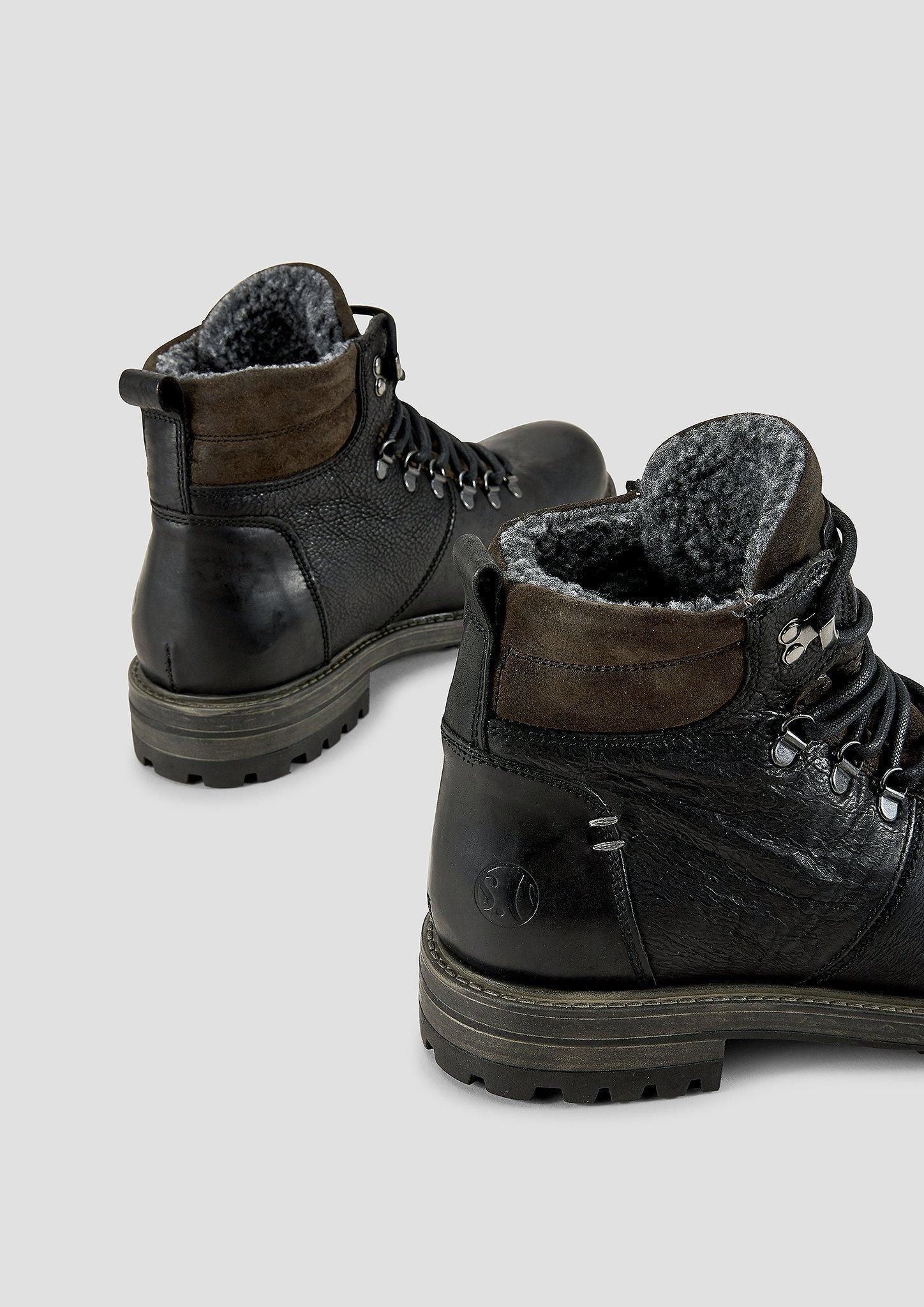Herren Lederboots in schwarz von s.Oliver