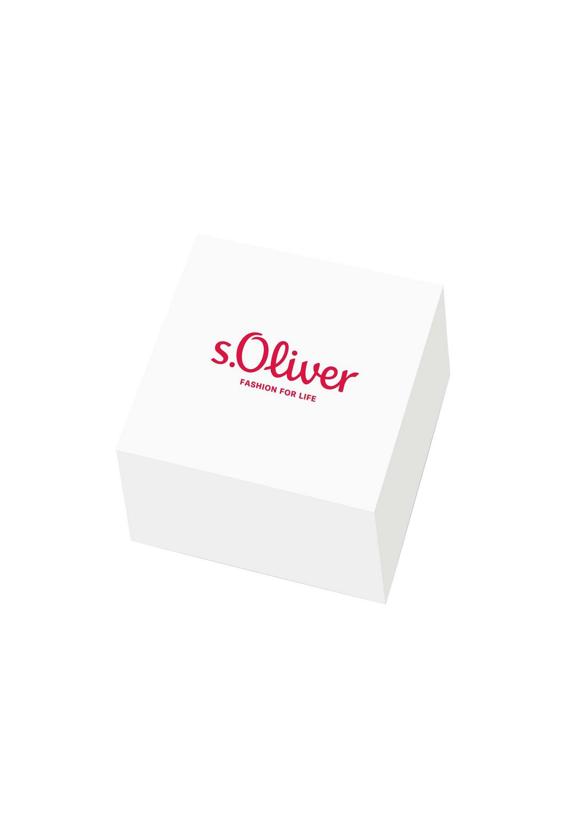 s.Oliver Met roségoud vergulde zilveren pinsluitingen voor oorbellen