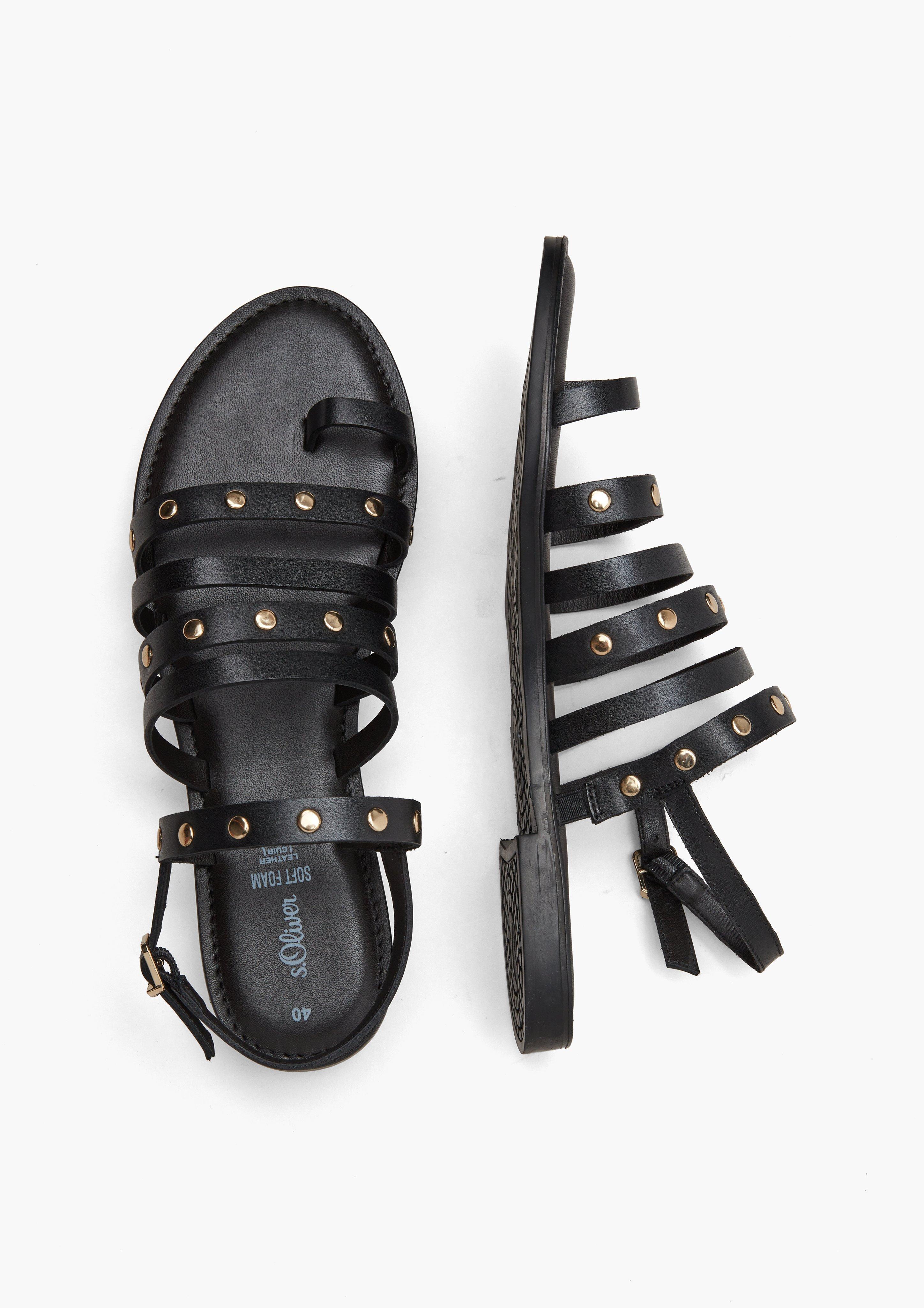 s.Oliver Riemchen-Sandalen aus Echtleder