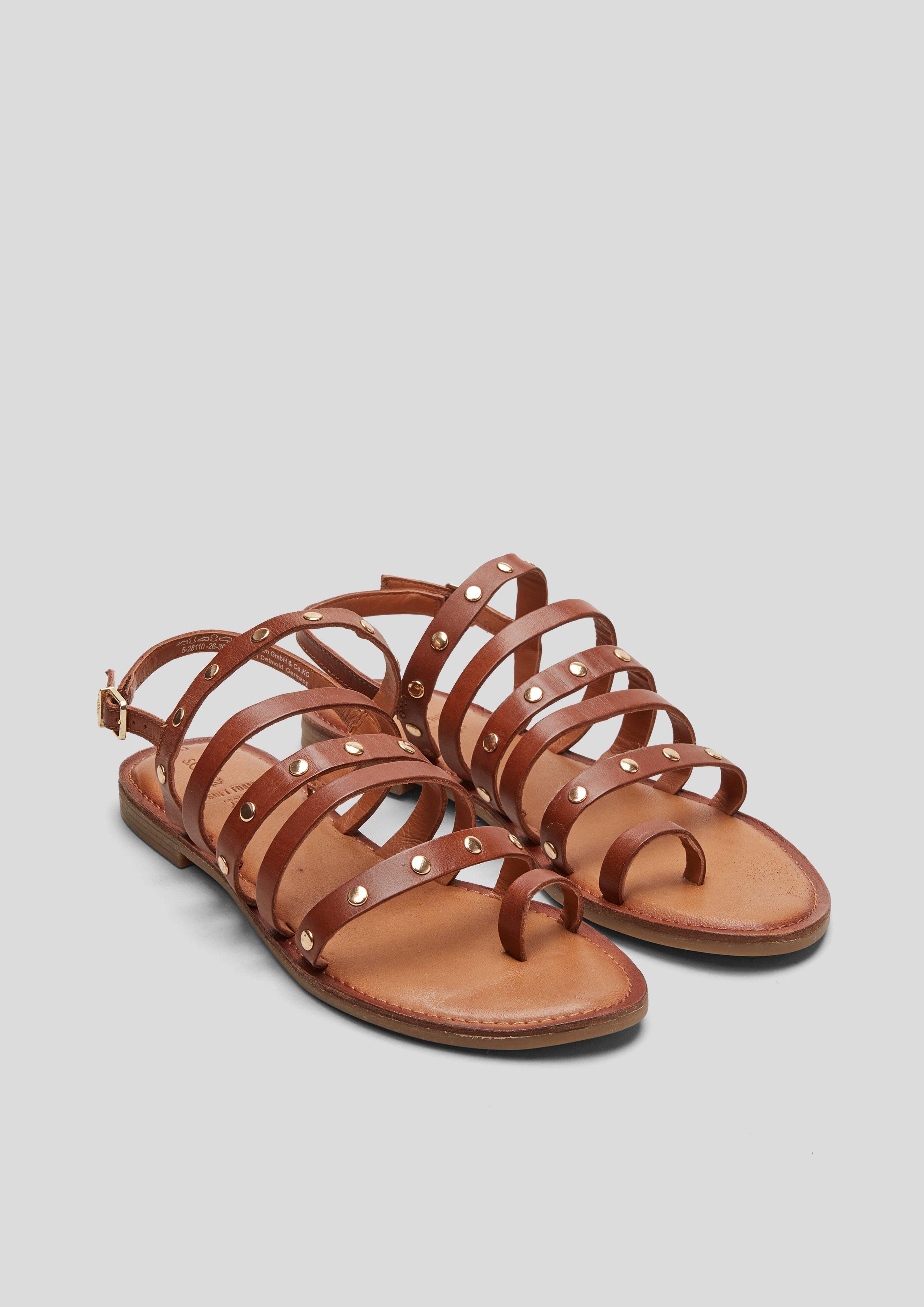 S.Oliver Riemchen-Sandalen aus Echtleder