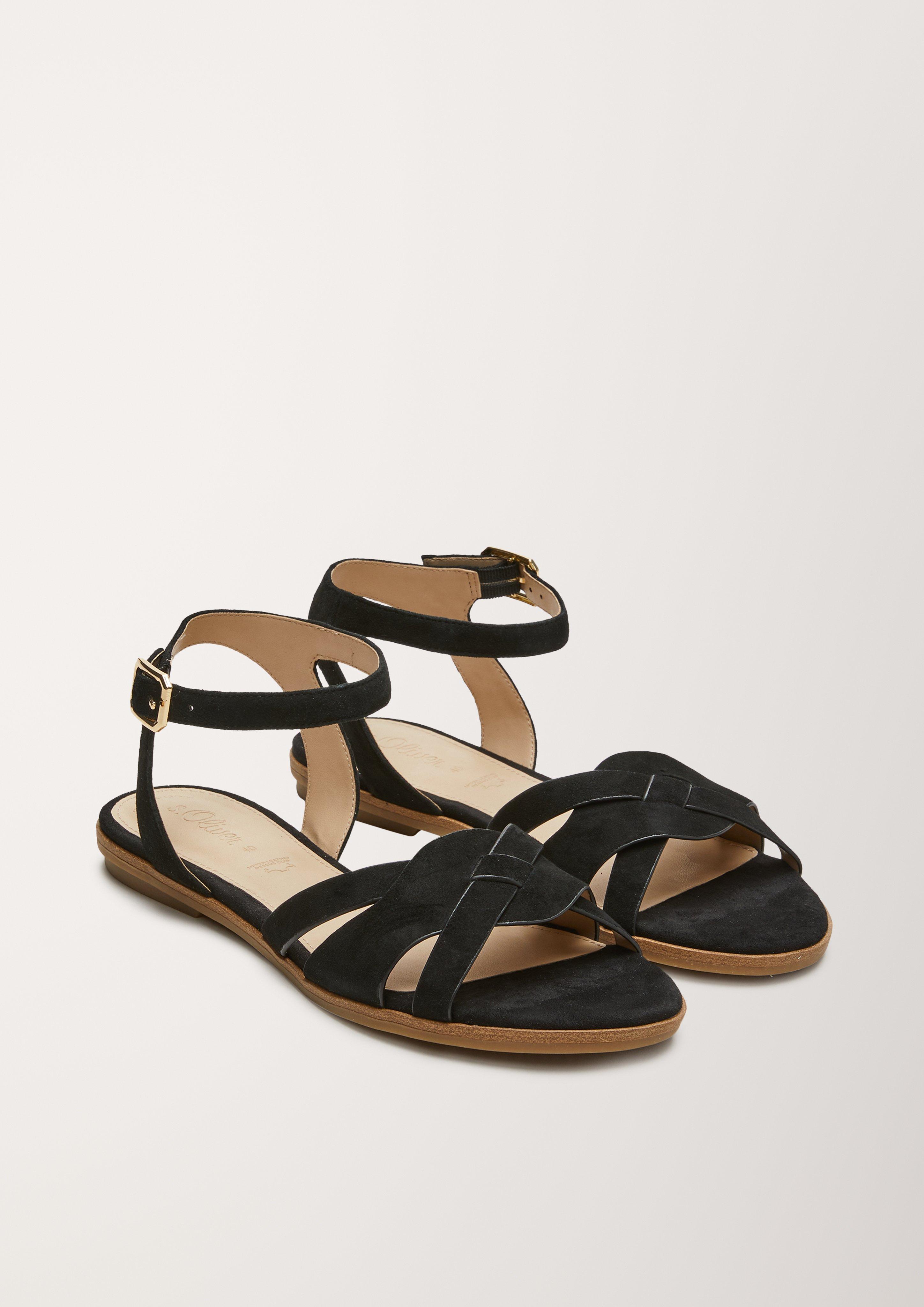 S.Oliver Sandalen aus Veloursleder