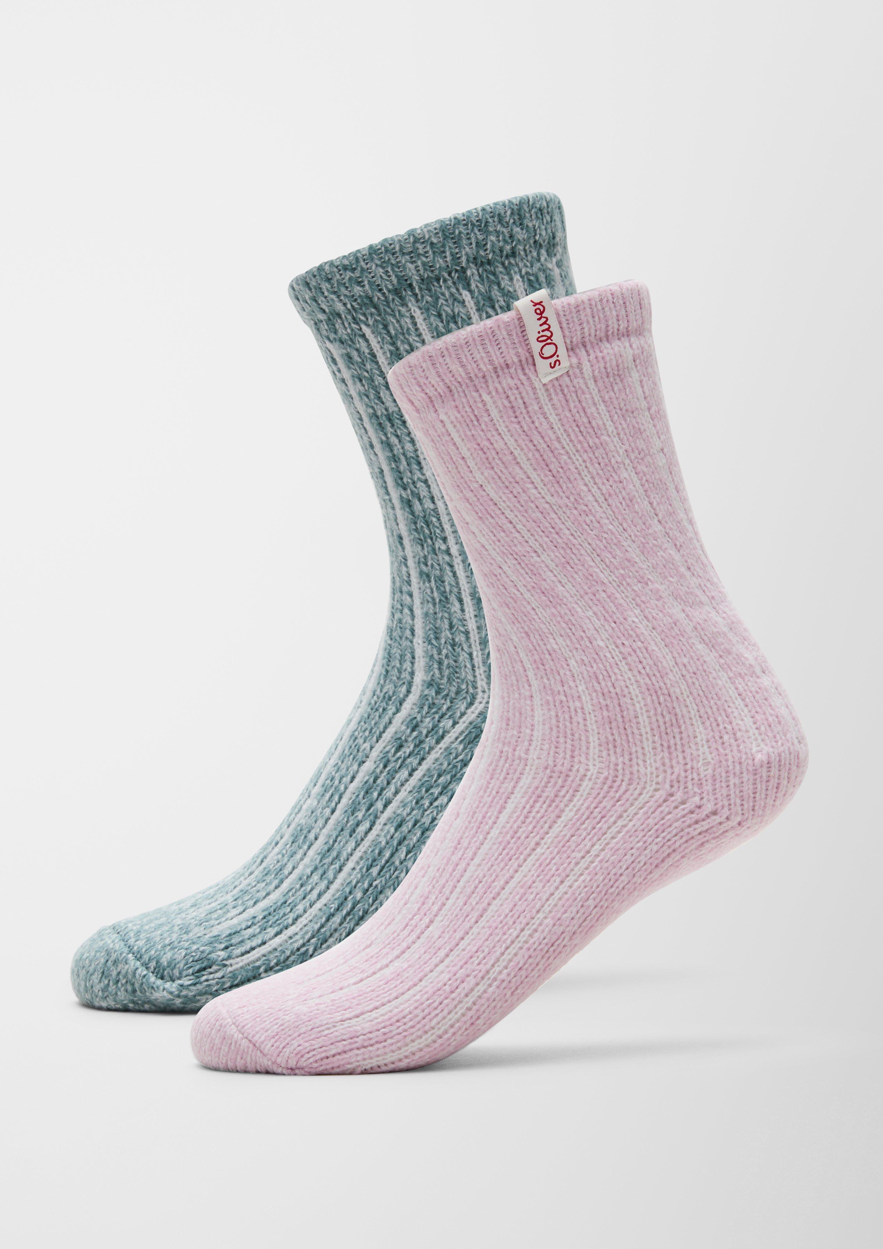 S.Oliver 2er-Pack weiche Rippstrick-Socken