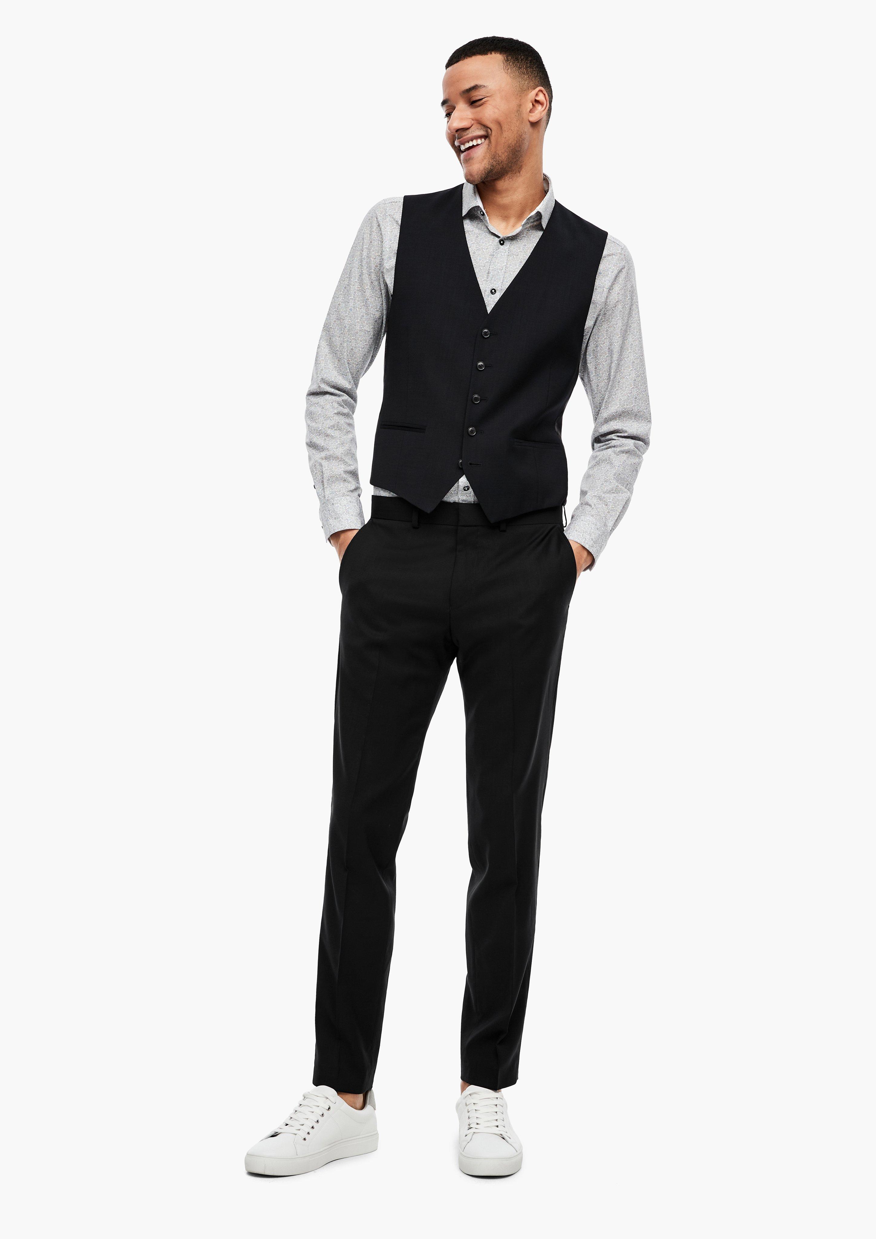 Woven fabric trousers in 9999 & 5959