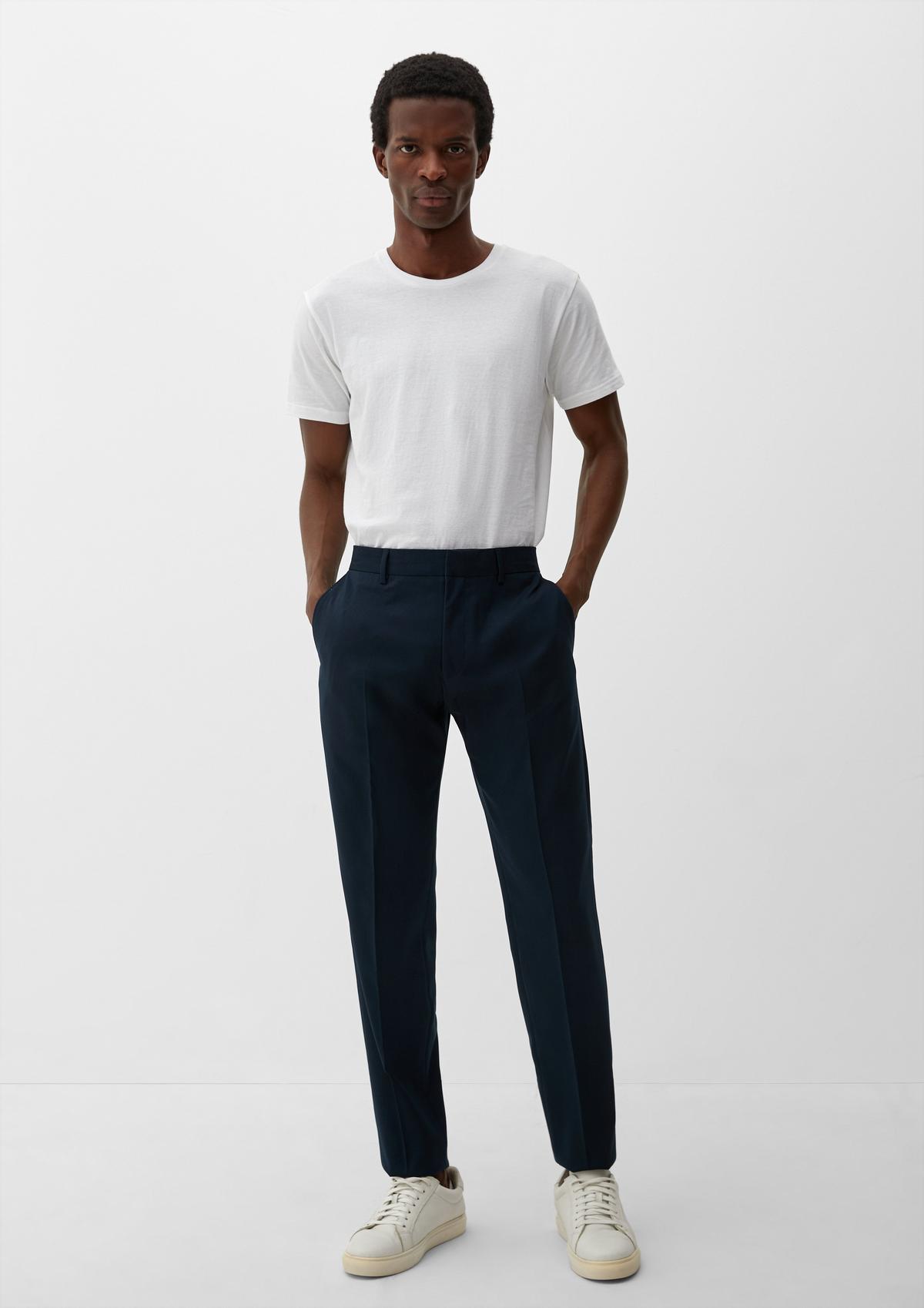 s.Oliver Slim: kalhoty k obleku se strečem pro pohodlí