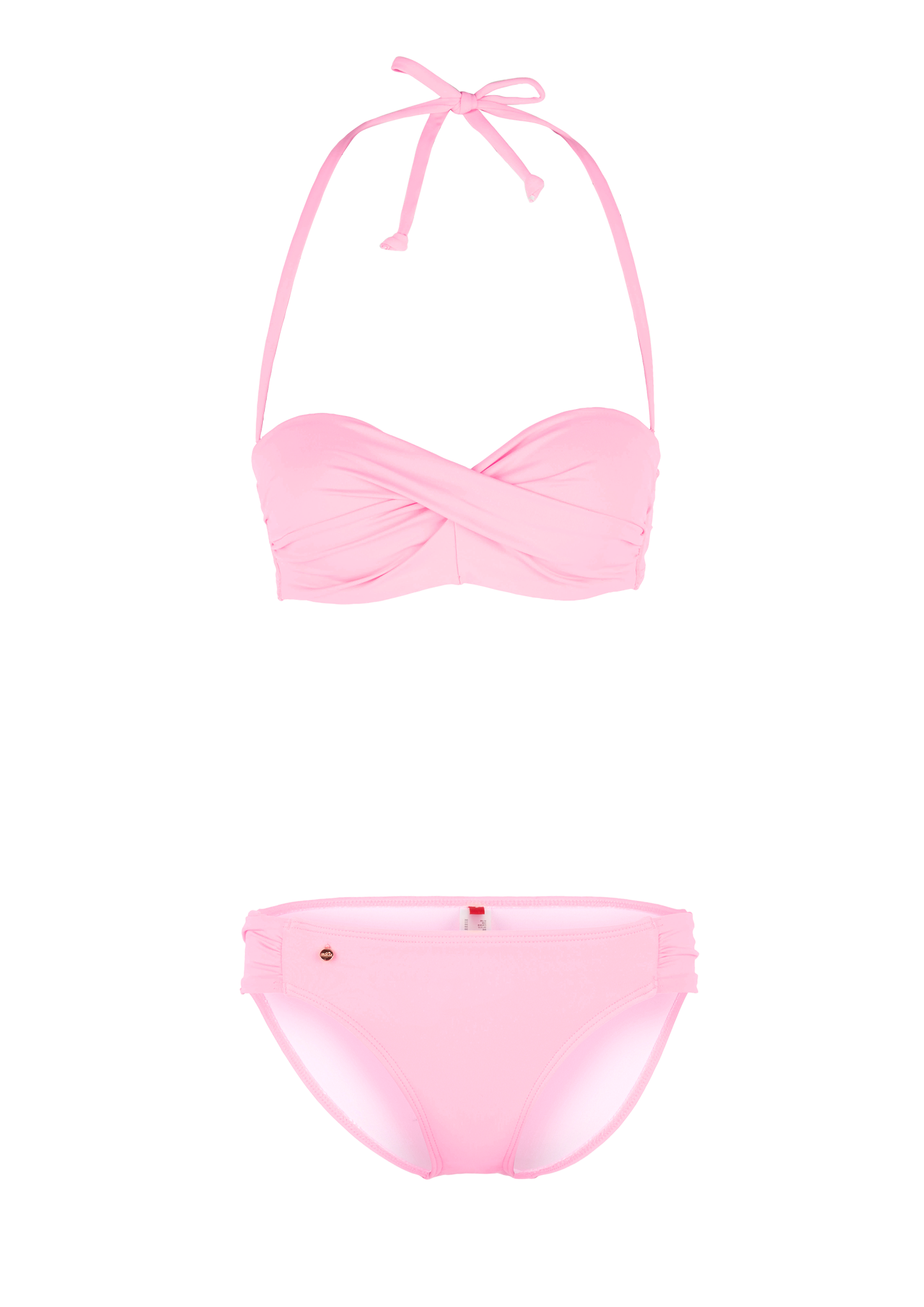 Bandeau-Bikini mit Drapierung