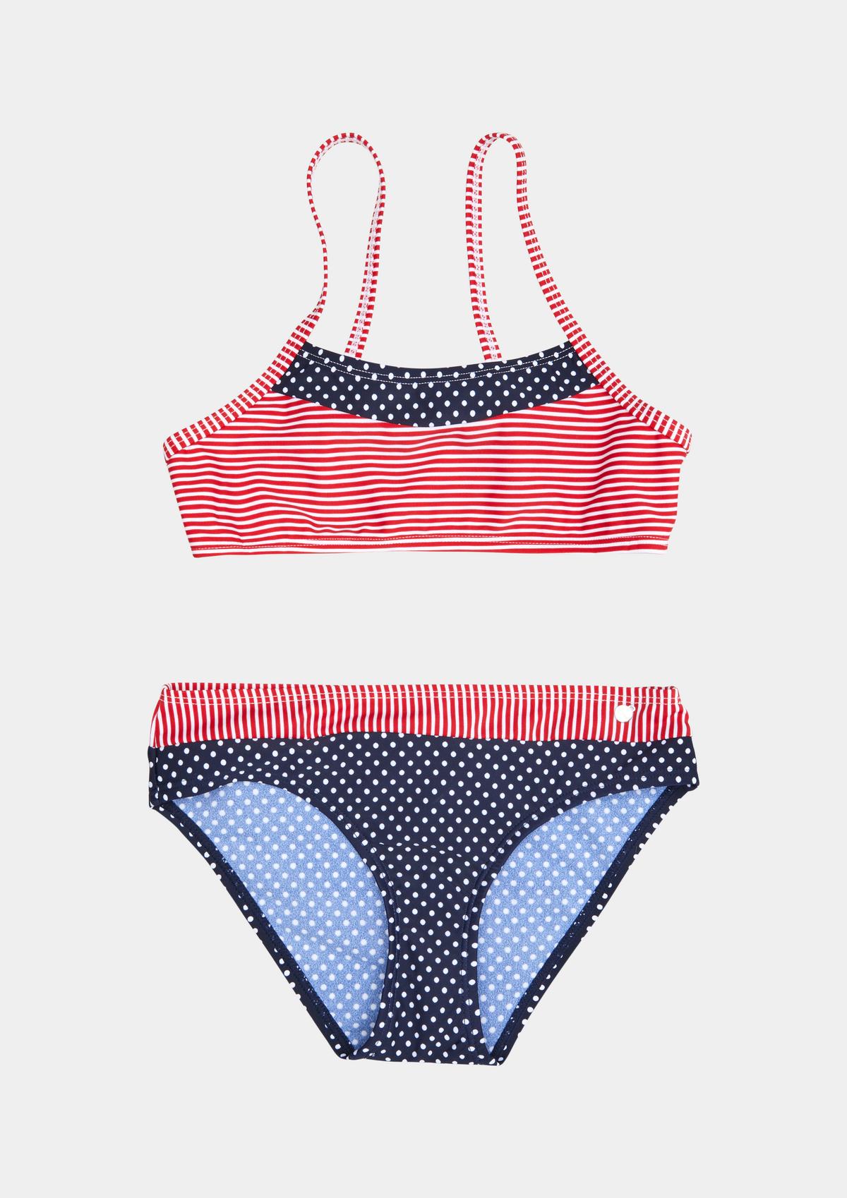 Muster</p> - mit korallrot Bikini p>Bustier