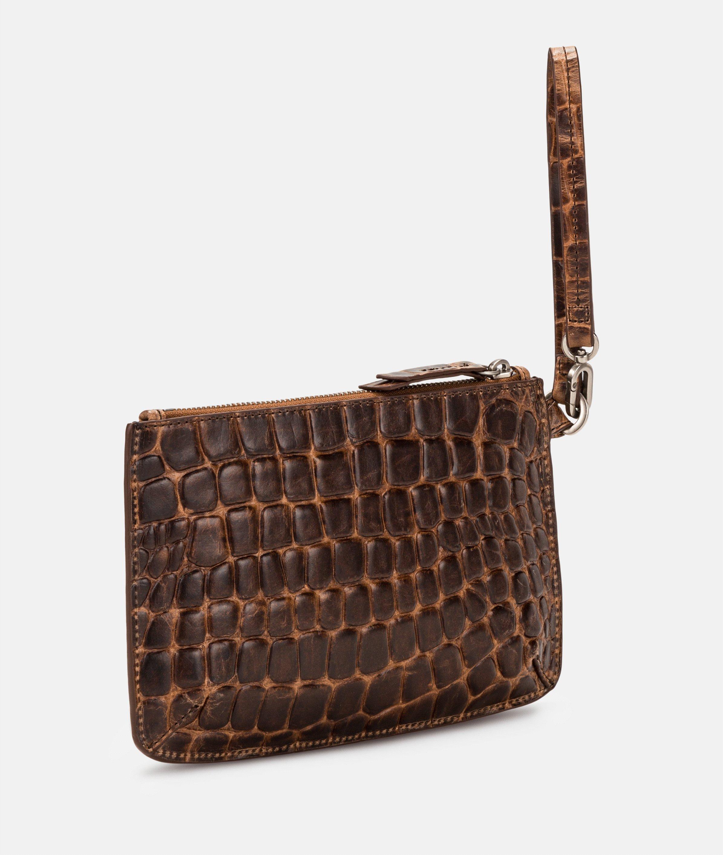 Ally Wristlet Pouch in braun