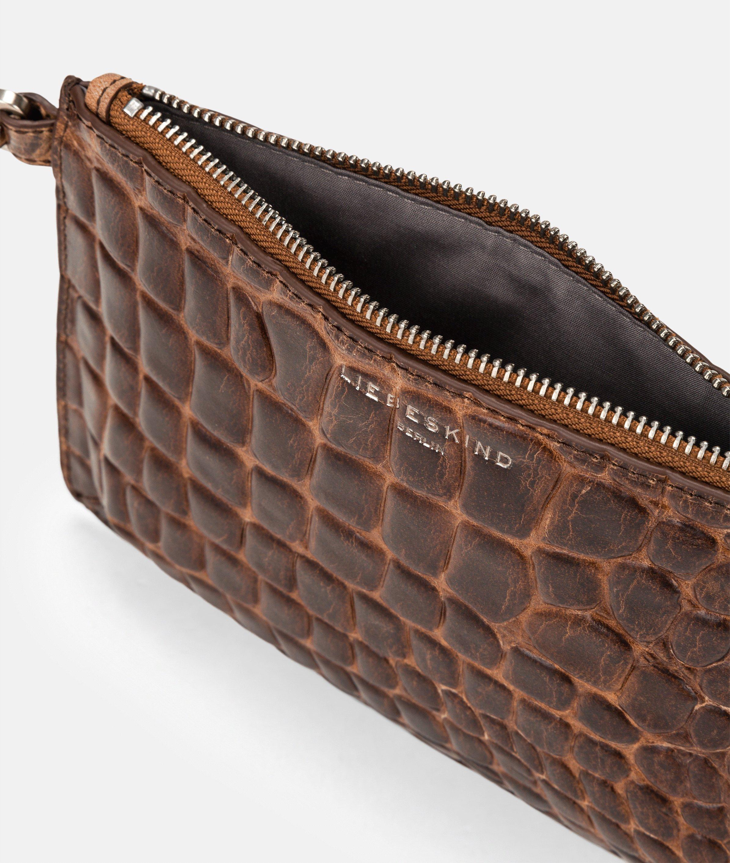 Ally Wristlet Pouch in braun