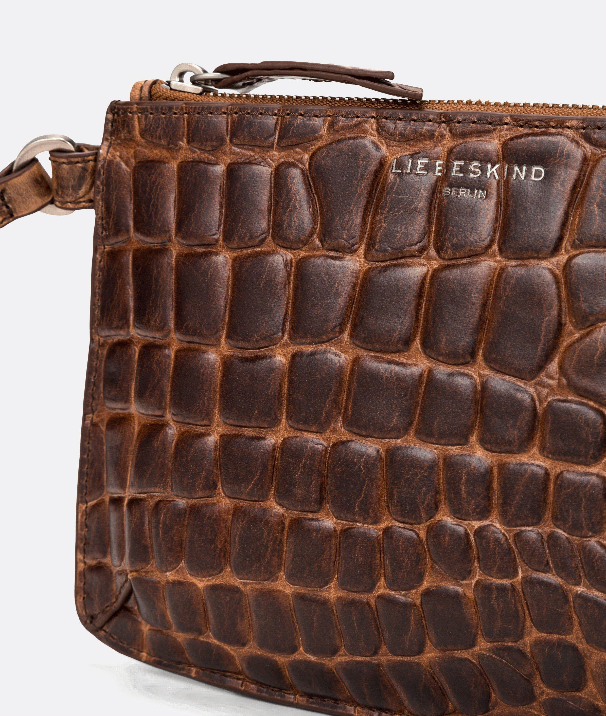 Ally Wristlet Pouch in braun