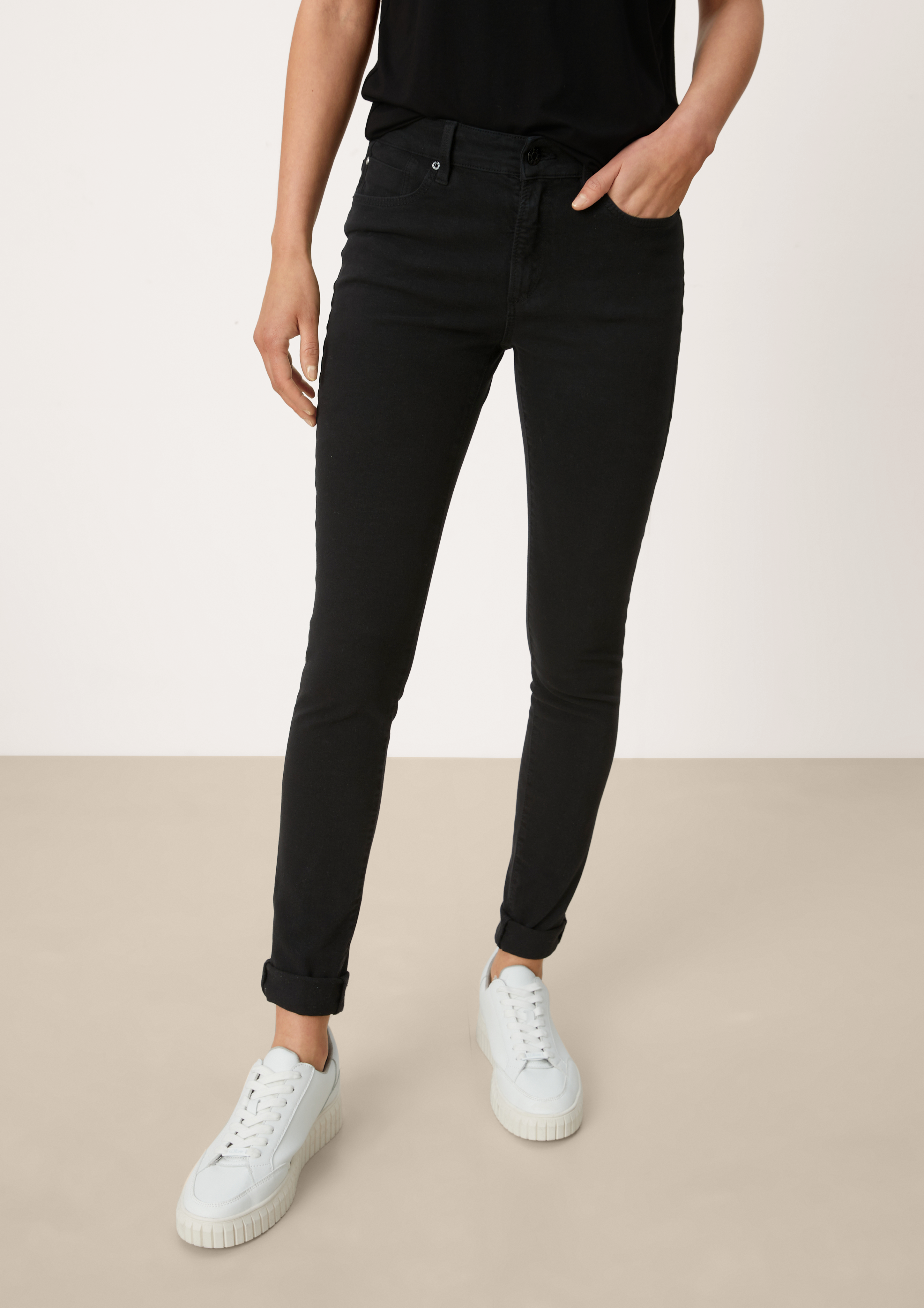 Izabell jeans rise skinny / mid fit - skinny leg / black 