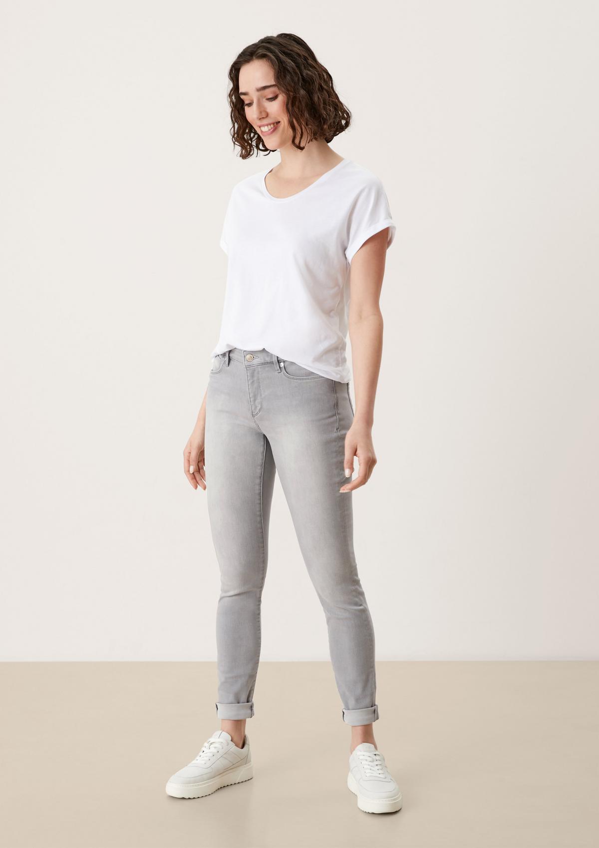 Izabell jeans / skinny fit / mid rise / skinny leg - stone