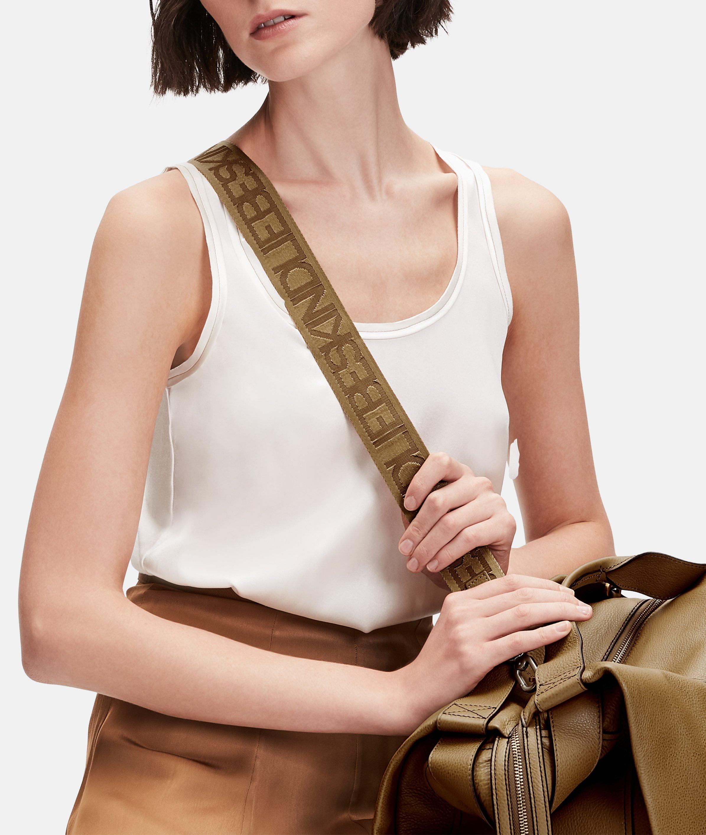 woven tape logo strap in yellow