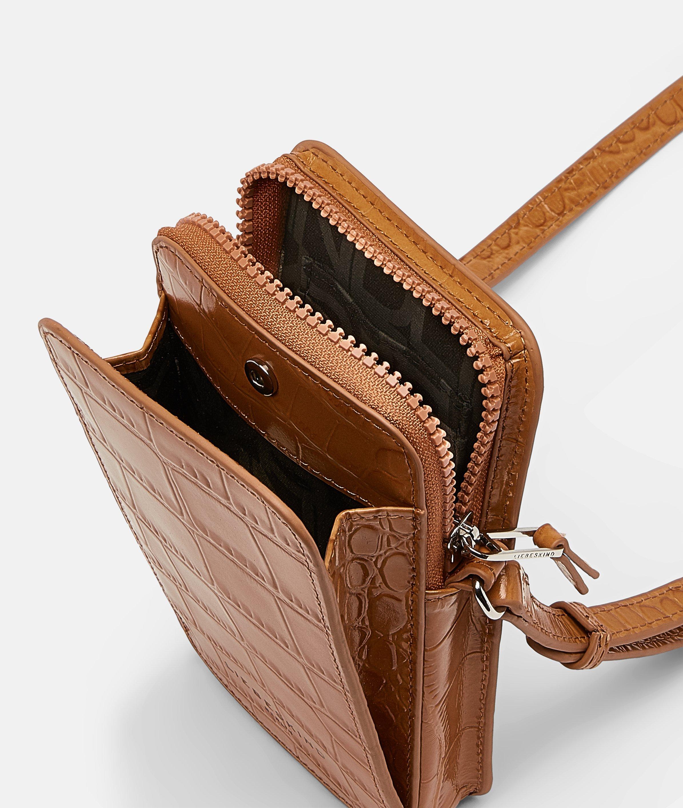 Jodie Kroko Mobile Pouch in braun