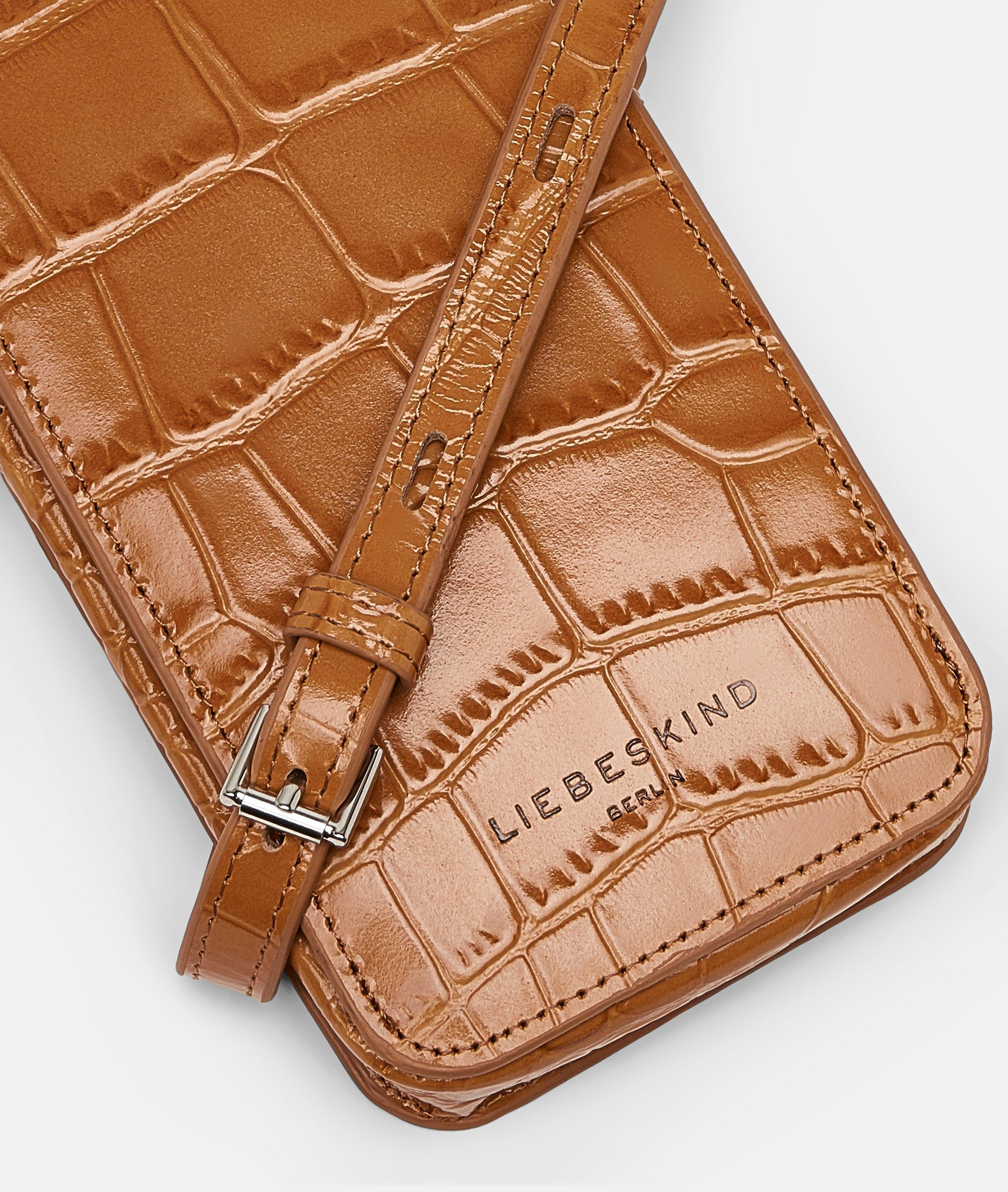 Jodie Kroko Mobile Pouch in braun