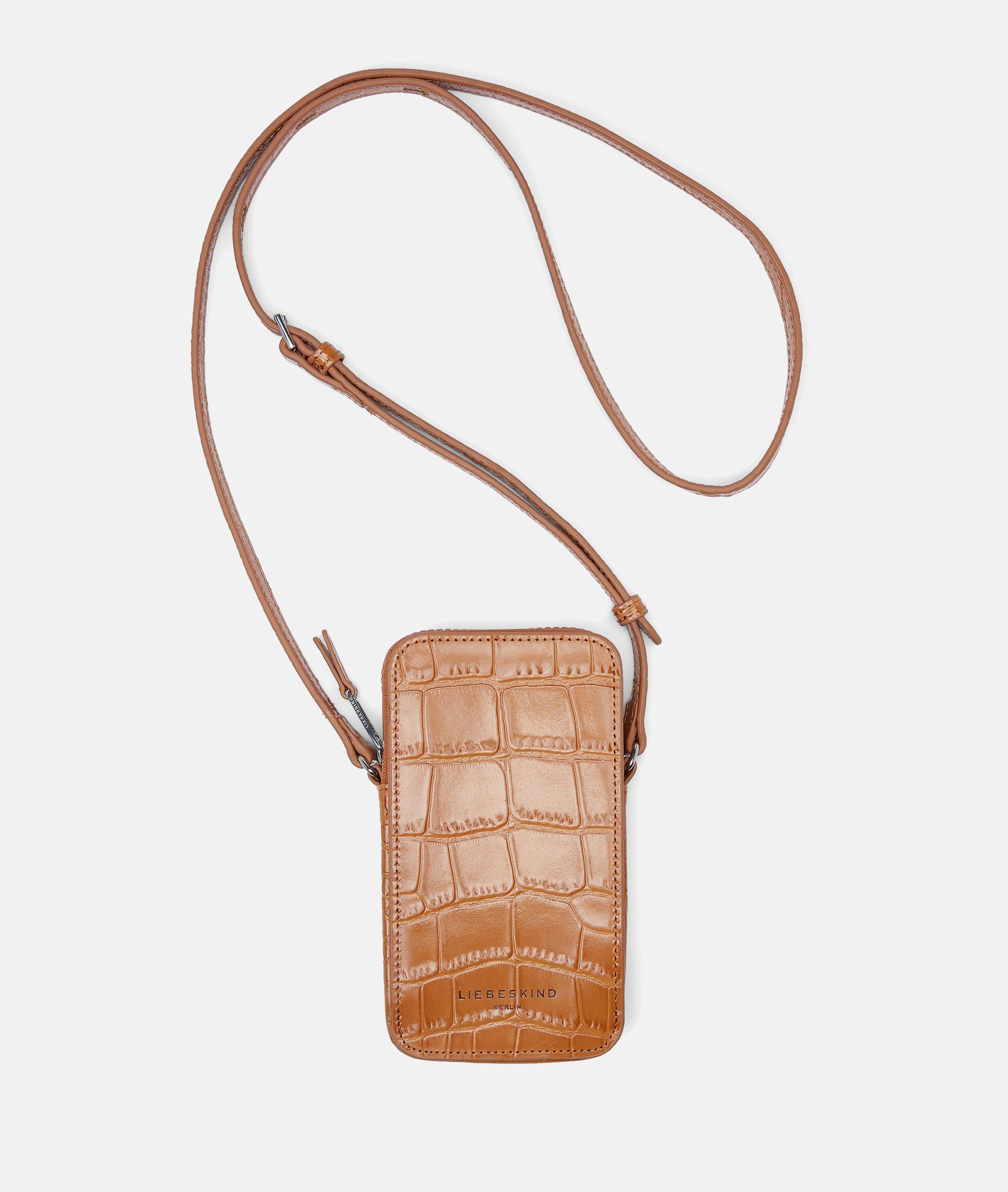 Jodie Kroko Mobile Pouch in braun