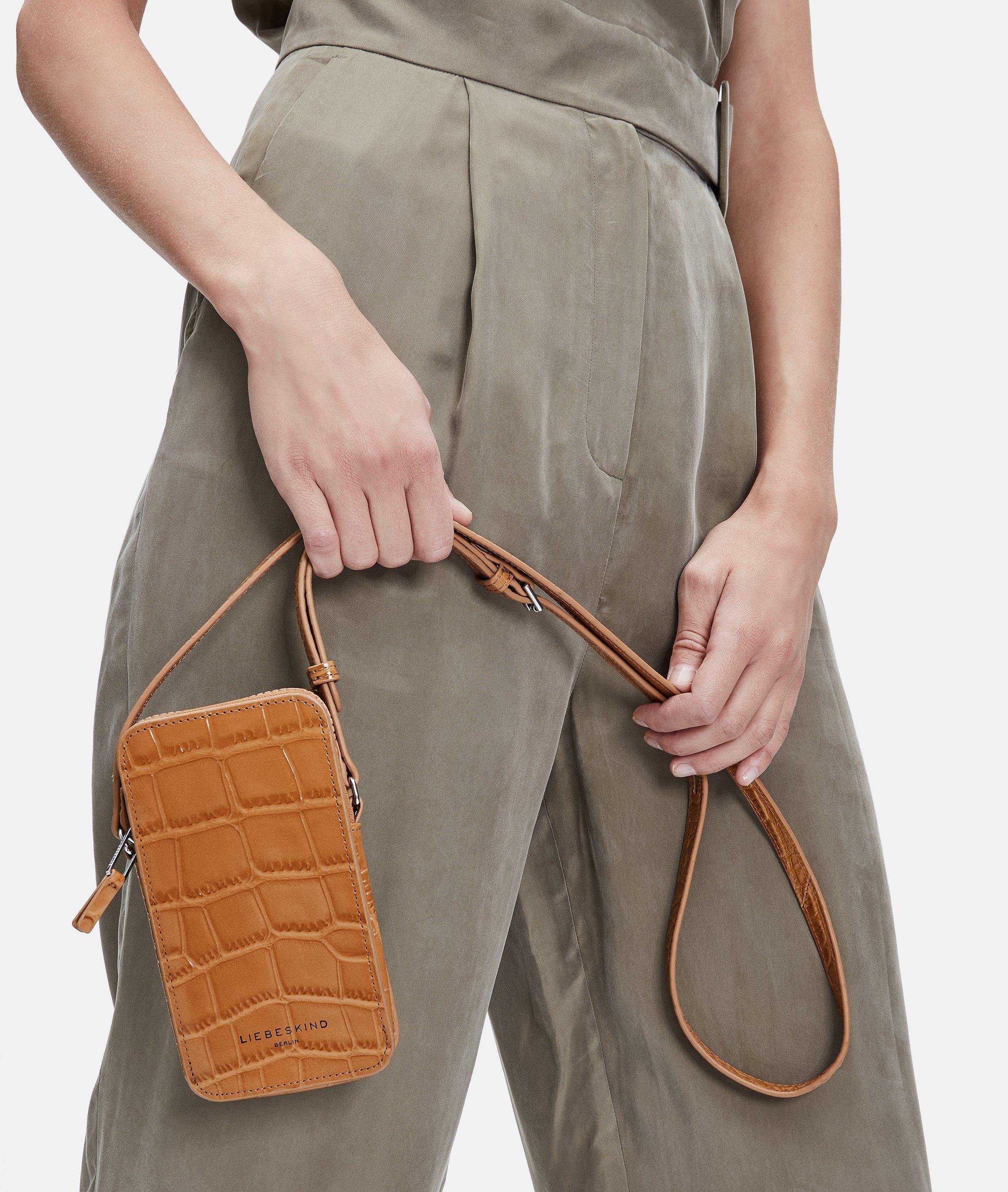 Jodie Kroko Mobile Pouch in braun