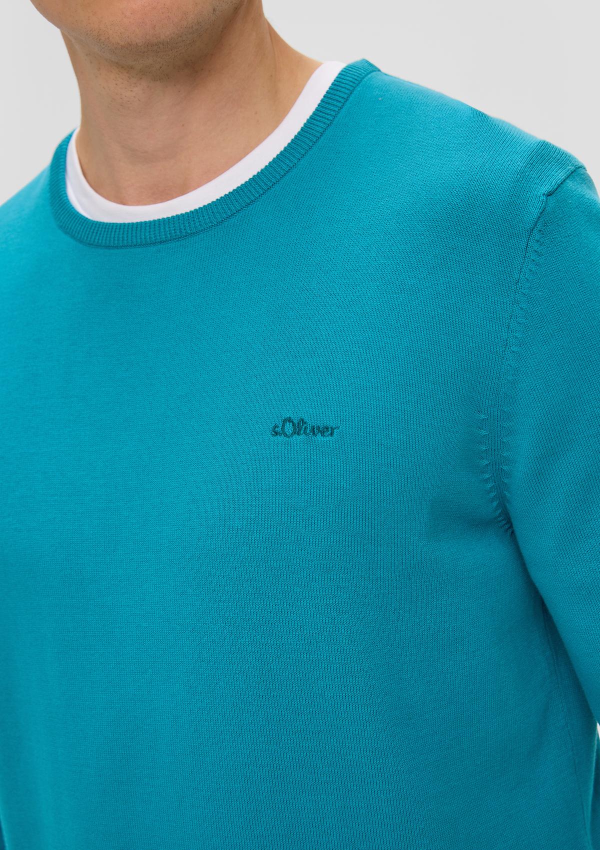 s.Oliver Knitted jumper with a logo