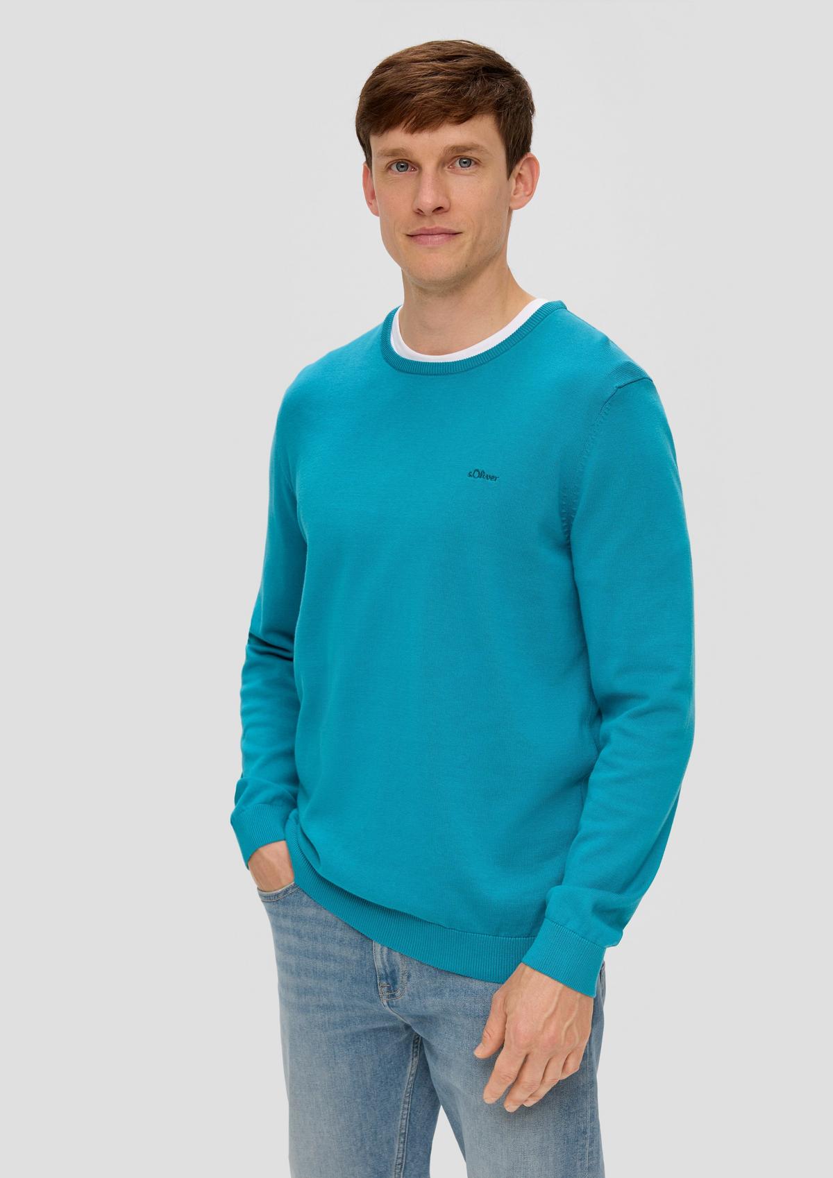 s.Oliver Pletený pulovr s logem