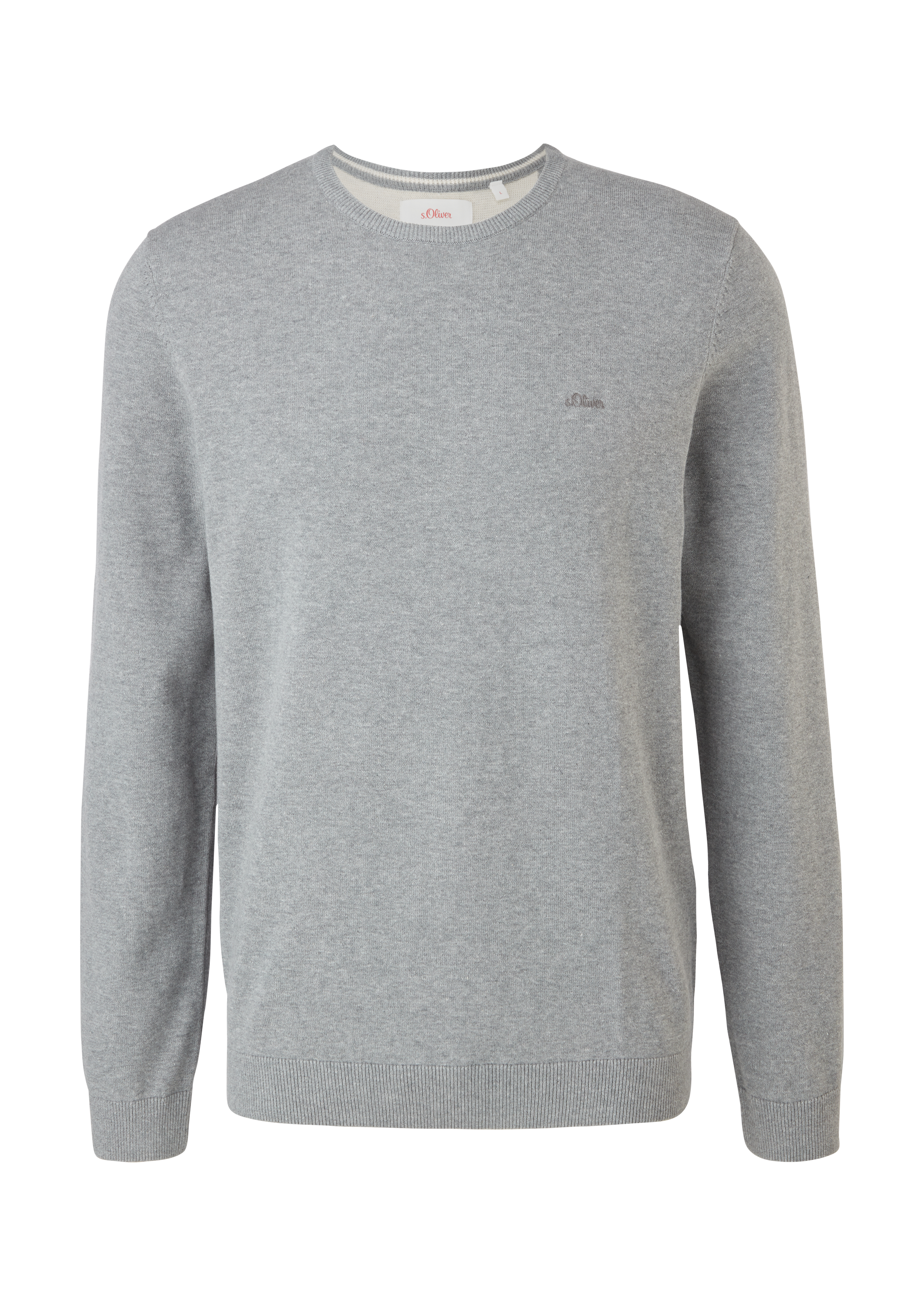 Thumbnail - s.Oliver - Pullover aus Feinstrick, Herren, grau
