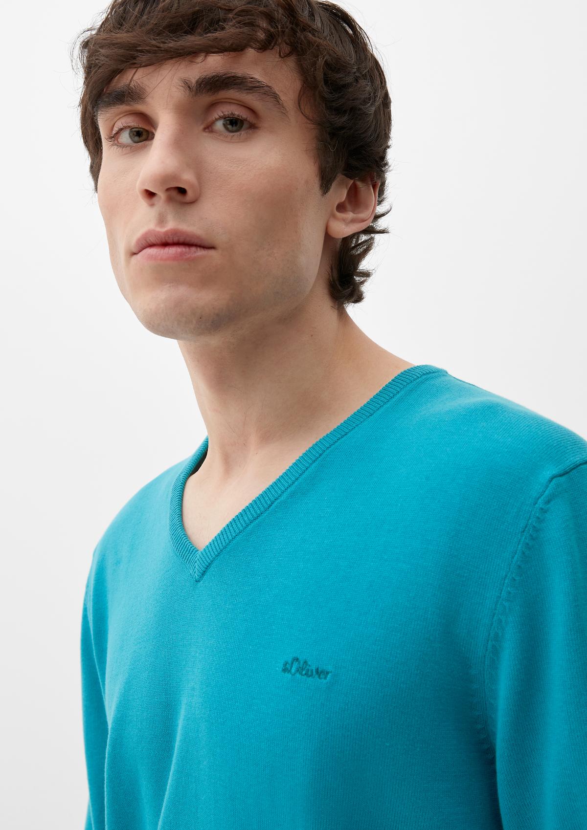 s.Oliver Knit jumper with a V-neckline
