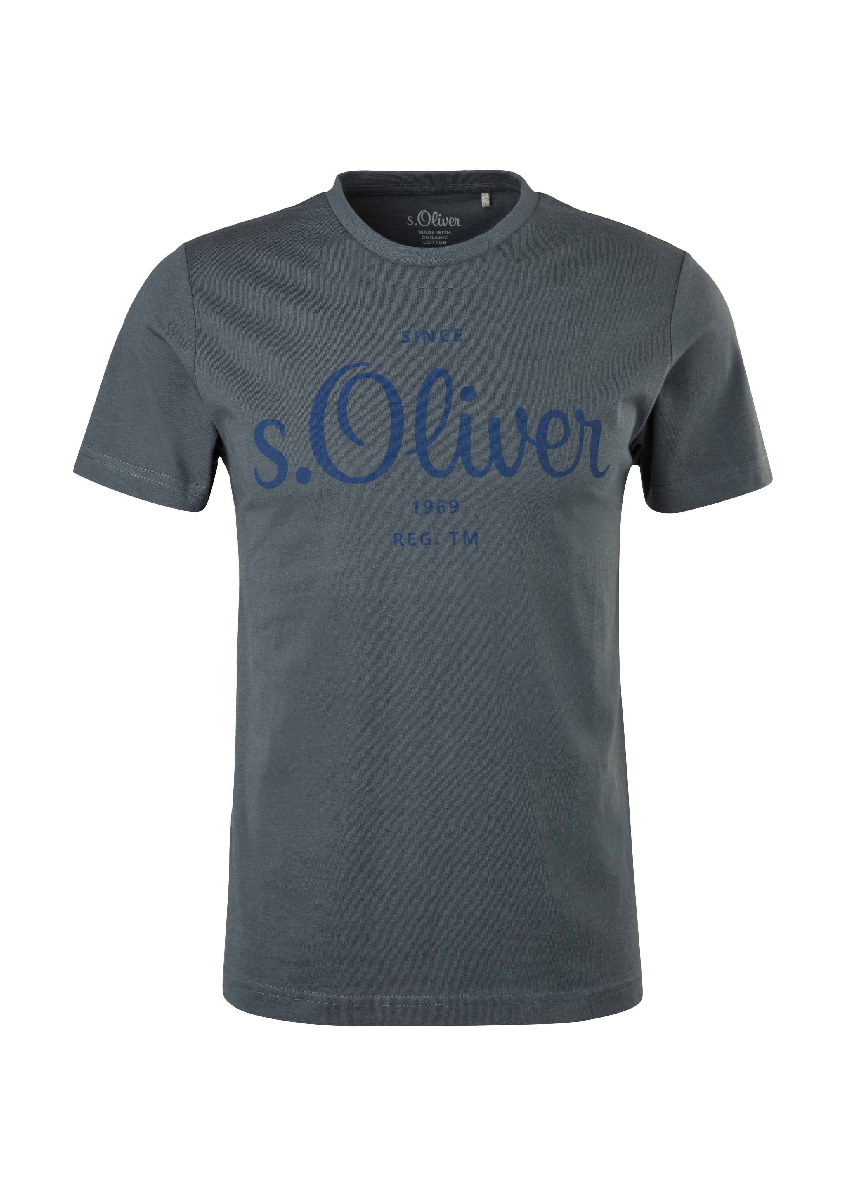 s.Oliver - Labelshirt aus Jersey, Herren, grau