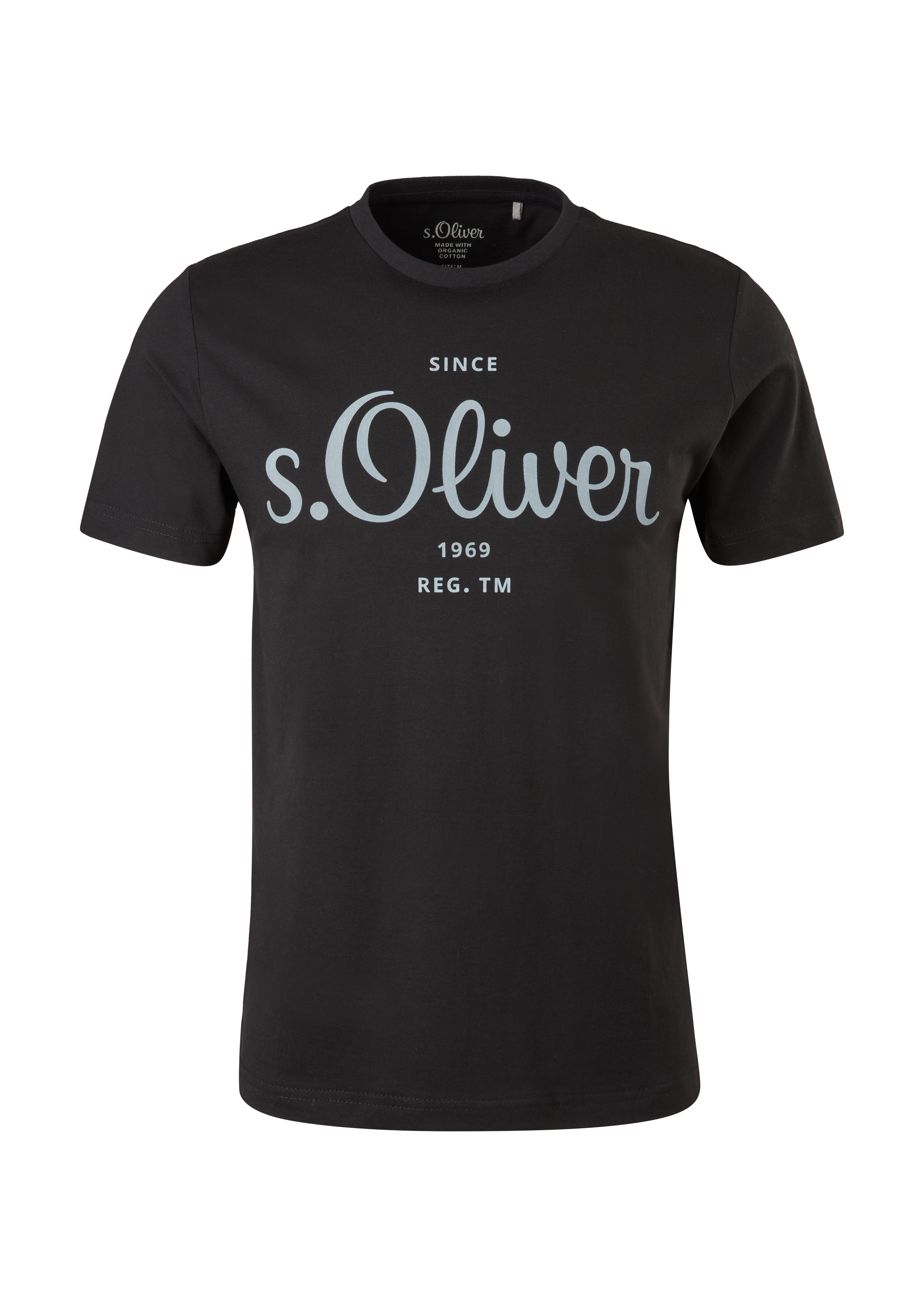s.Oliver - Labelshirt aus Jersey, Herren, schwarz