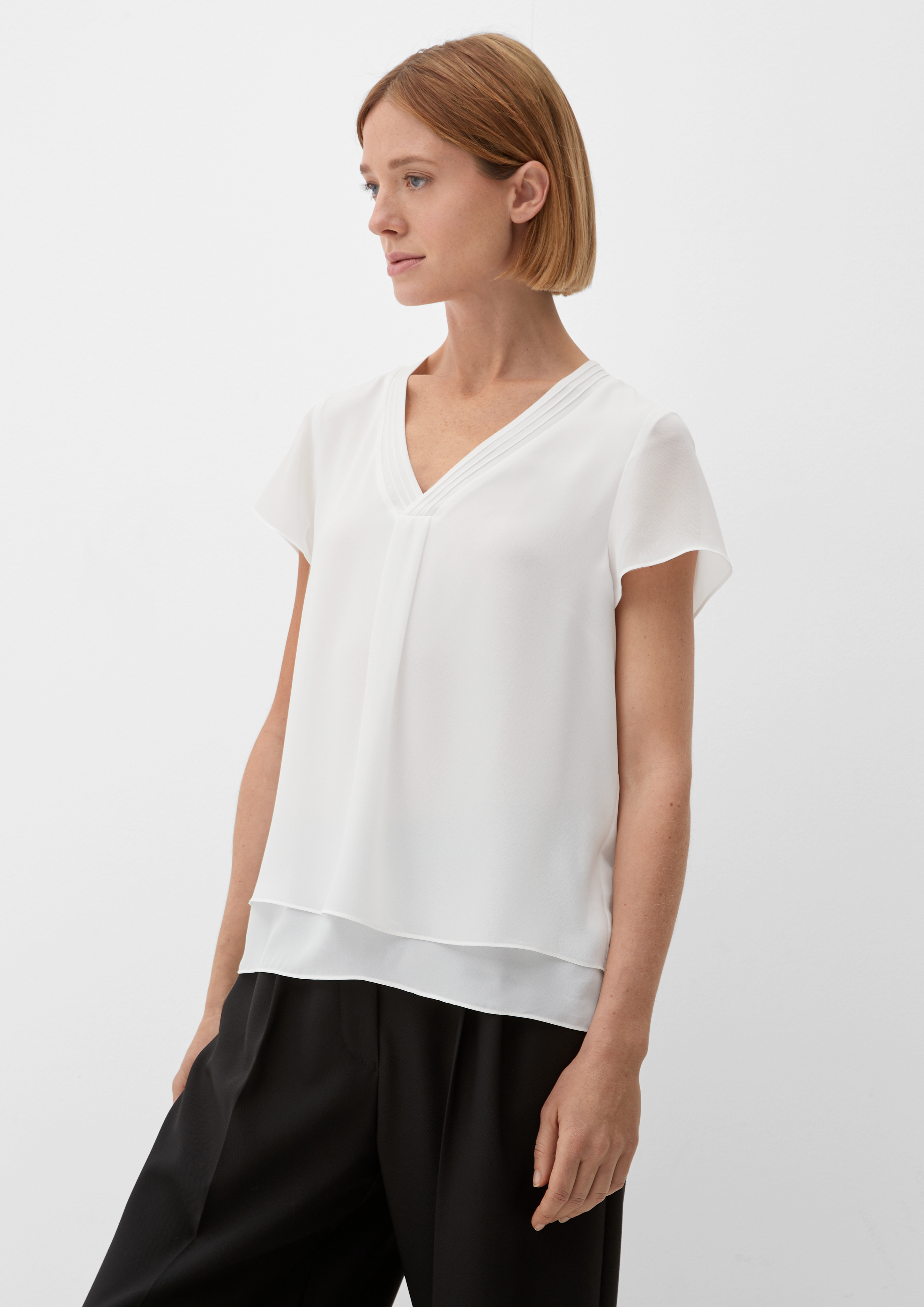 S.Oliver Layering-Bluse aus Chiffon