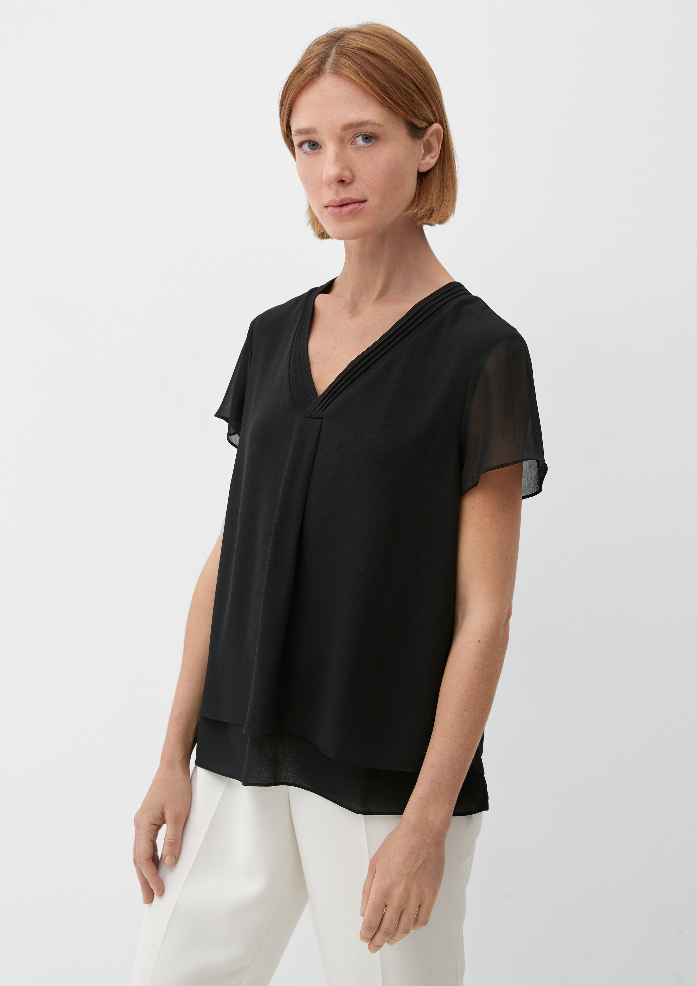 S.Oliver Layering-Bluse aus Chiffon