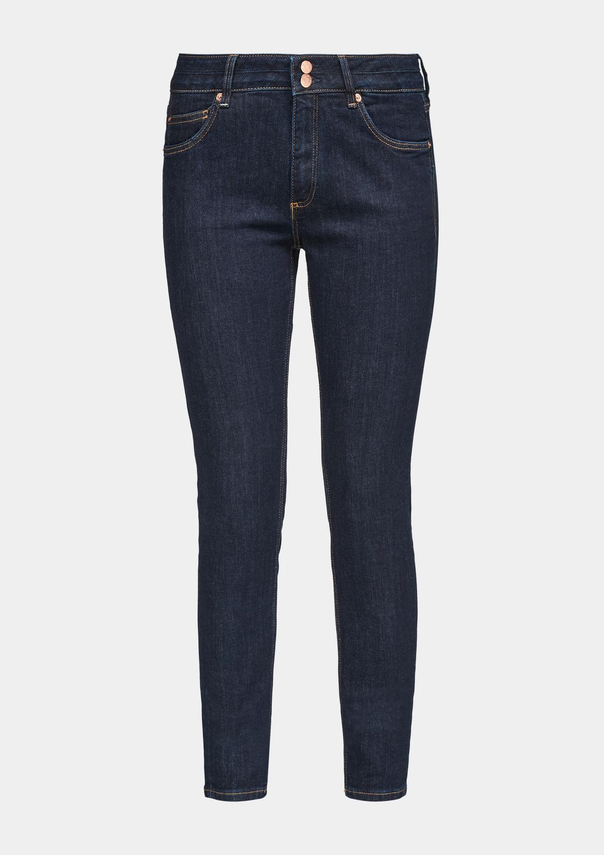 s.Oliver Jeans hlače Sadie / Skinny Fit / Mid Rise / oprijete hlačnice