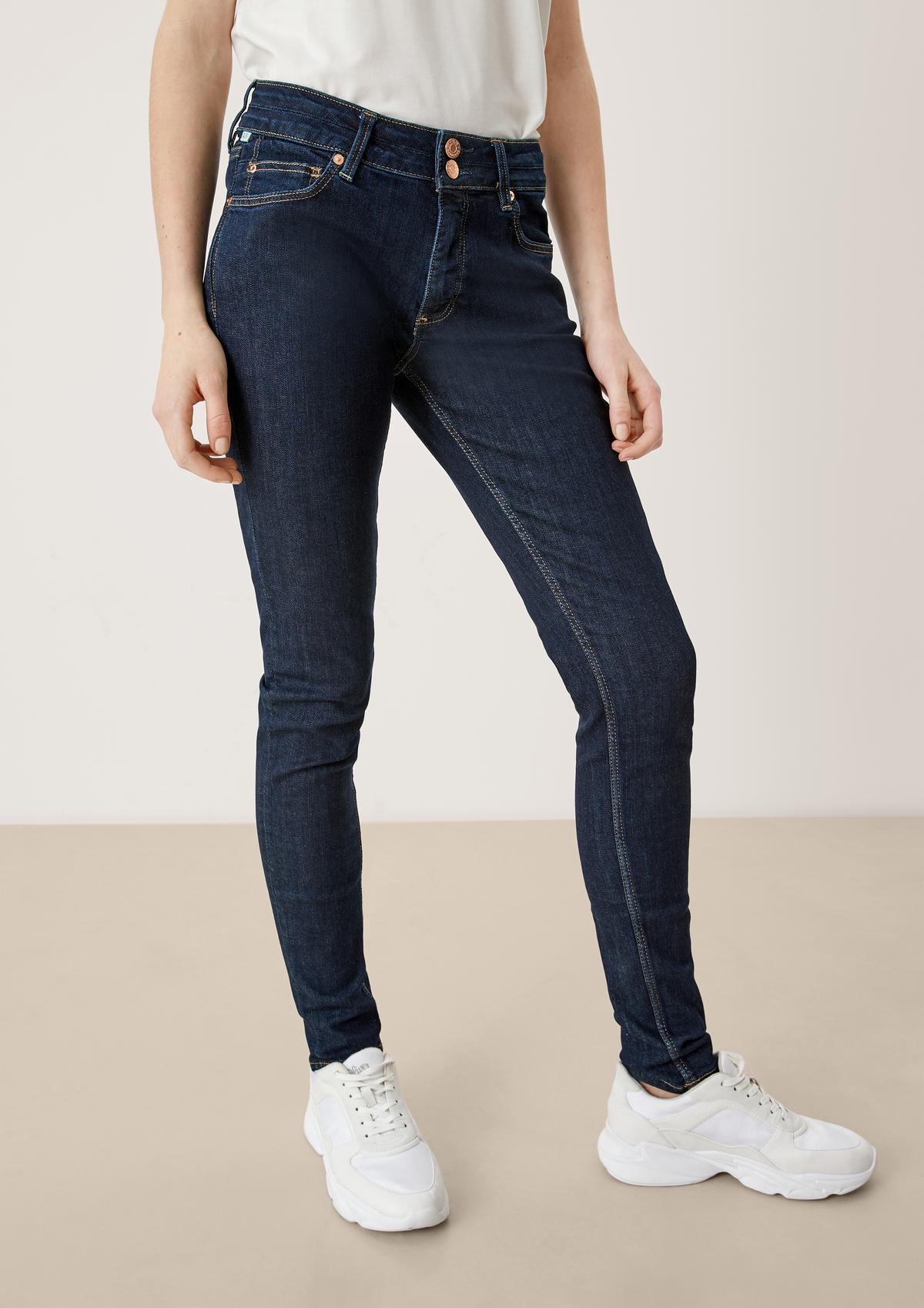 s.Oliver Jeans hlače Sadie/kroj Skinny Fit/Mid Rise/Skinny Leg/dvojni gumb