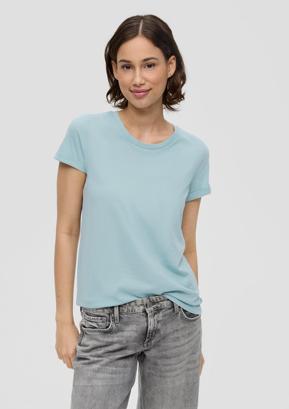 s.Oliver T-shirt with turned-up sleeves