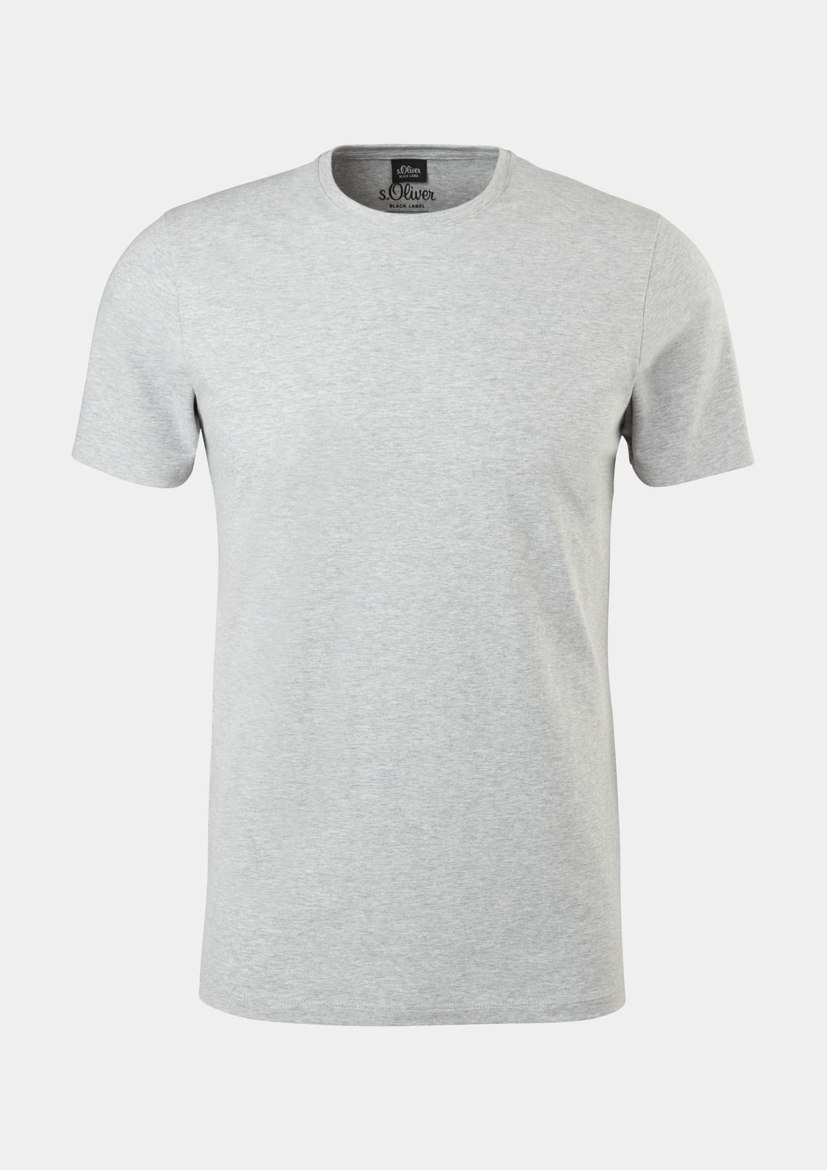 Rundhalsausschnitt T-Shirt - weiß mit