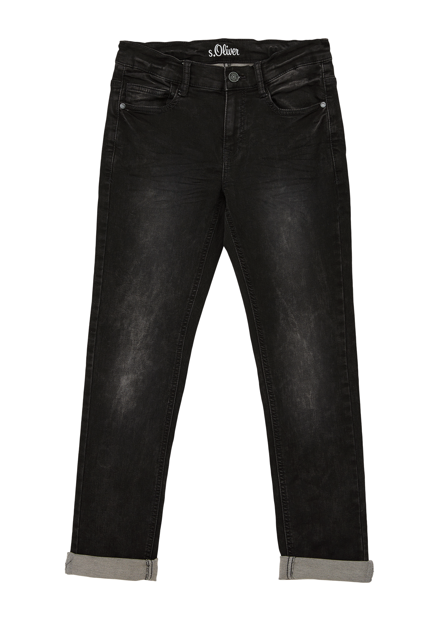 s.Oliver - Jeans Seattle / Regular Fit / Mid Rise / Slim Leg, Jungen, grau