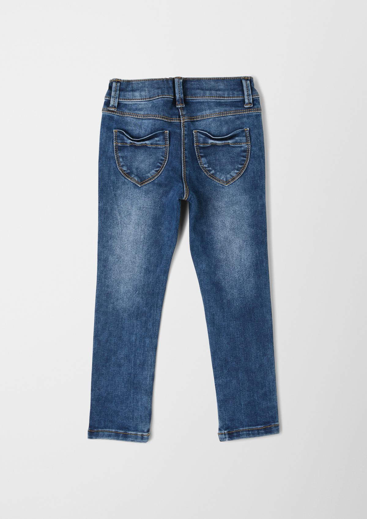 Skinny fit: jeans with - blue embroidery