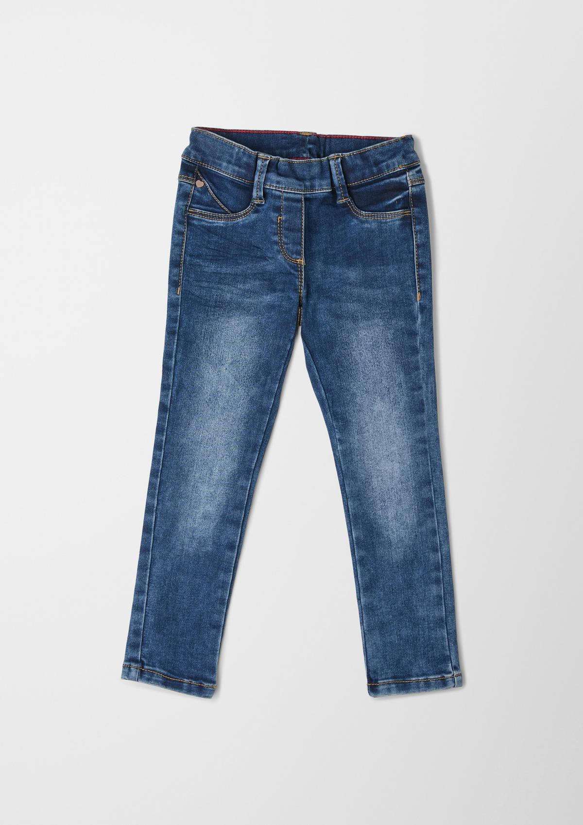 Skinny fit: jeans with blue embroidery 
