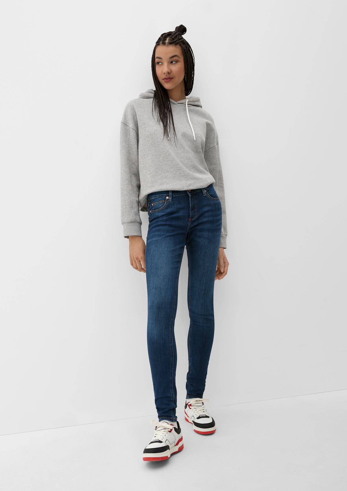 s.Oliver Skinny fit: flared jeans with a zip hem