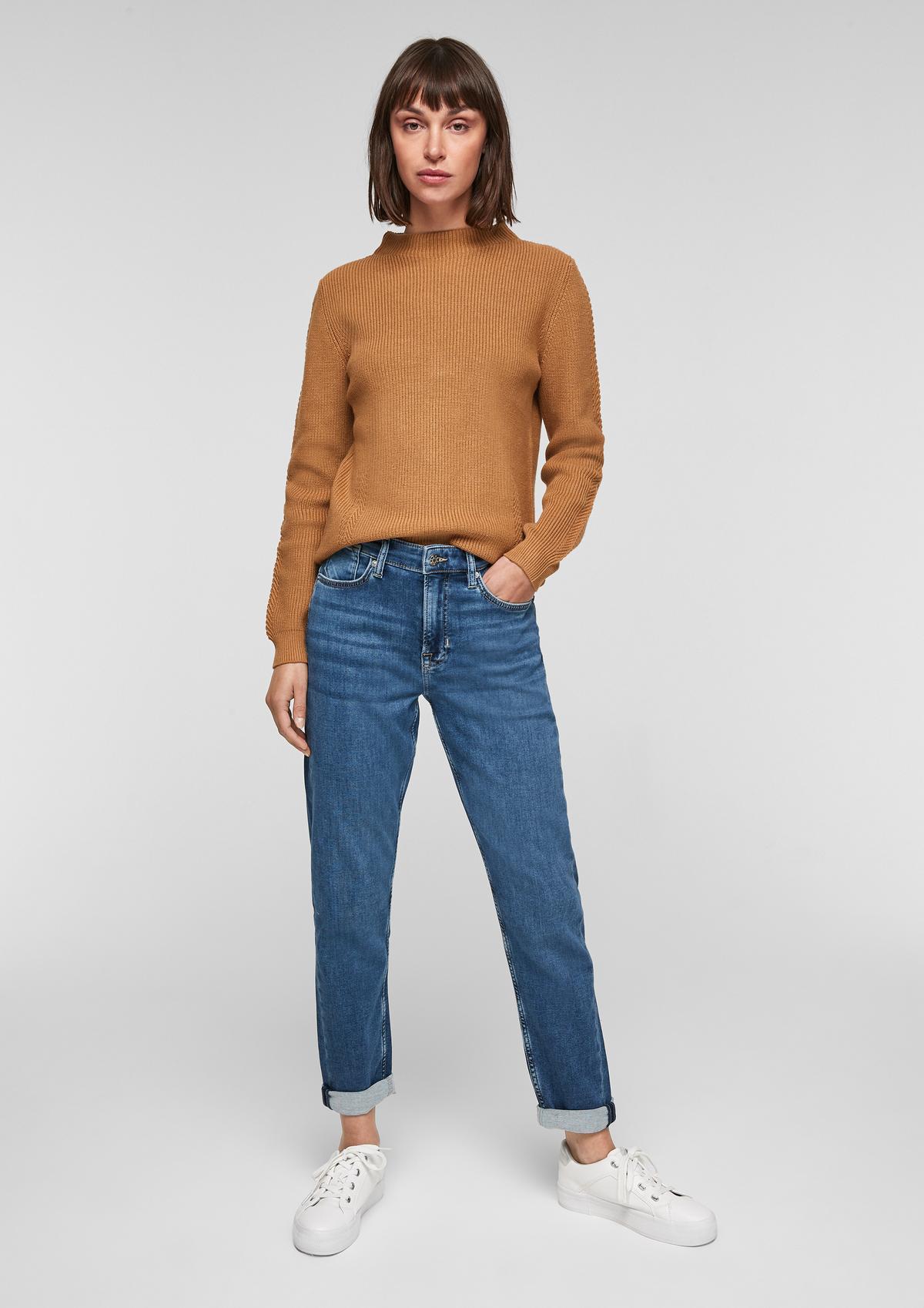 s.Oliver Knit jumper with a stand-up collar