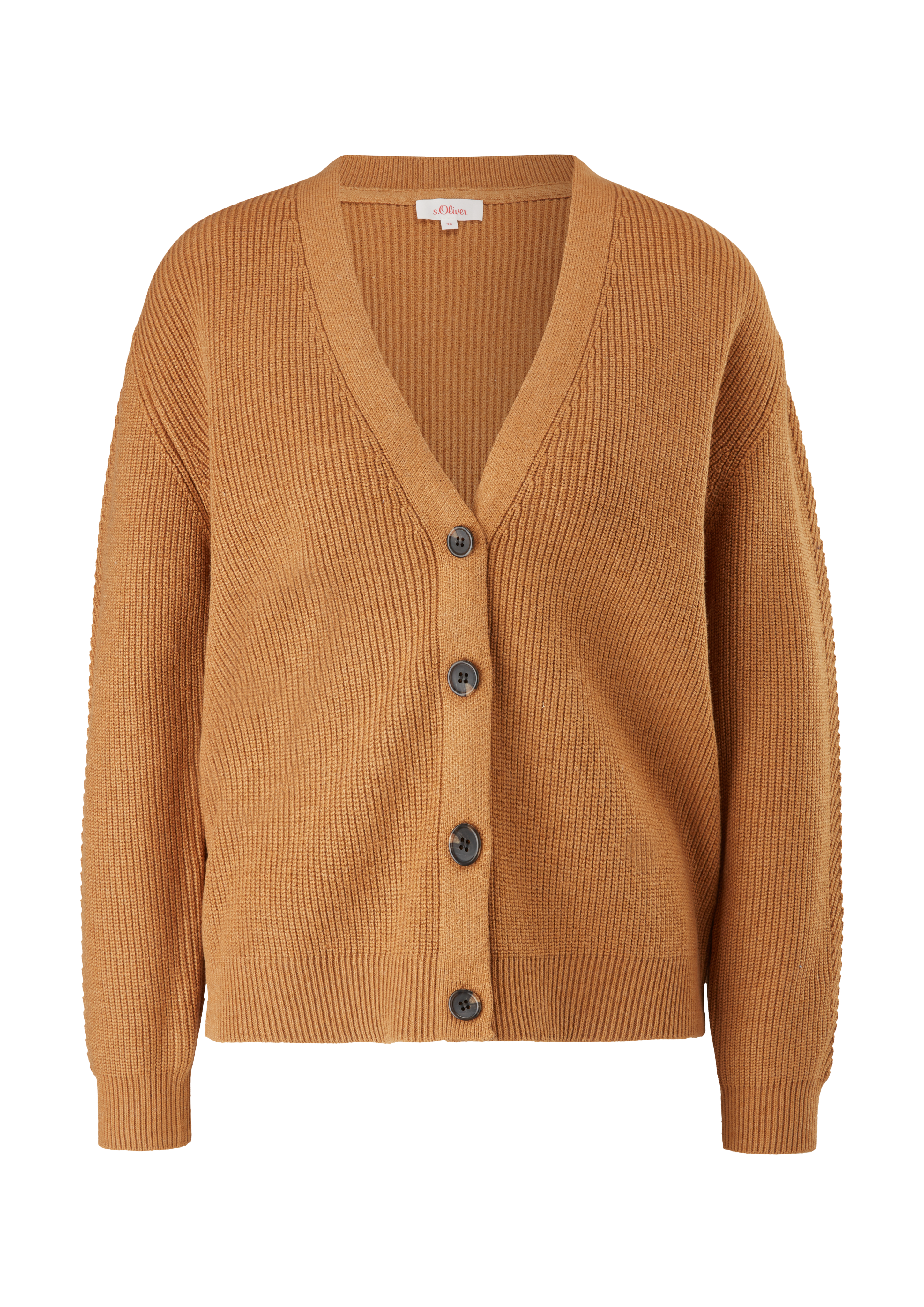 s.Oliver - Cardigan aus Baumwollmix, Damen, braun