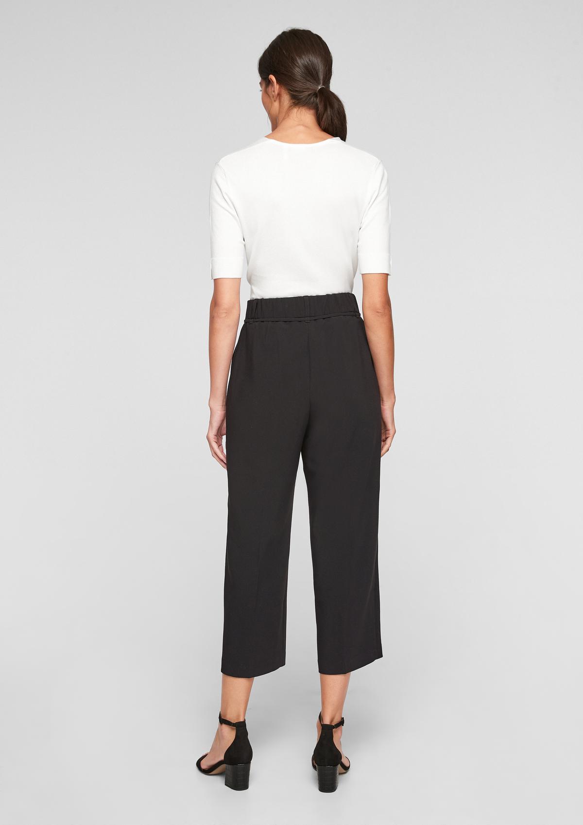 s.Oliver Regular: culottes with decorative stitching