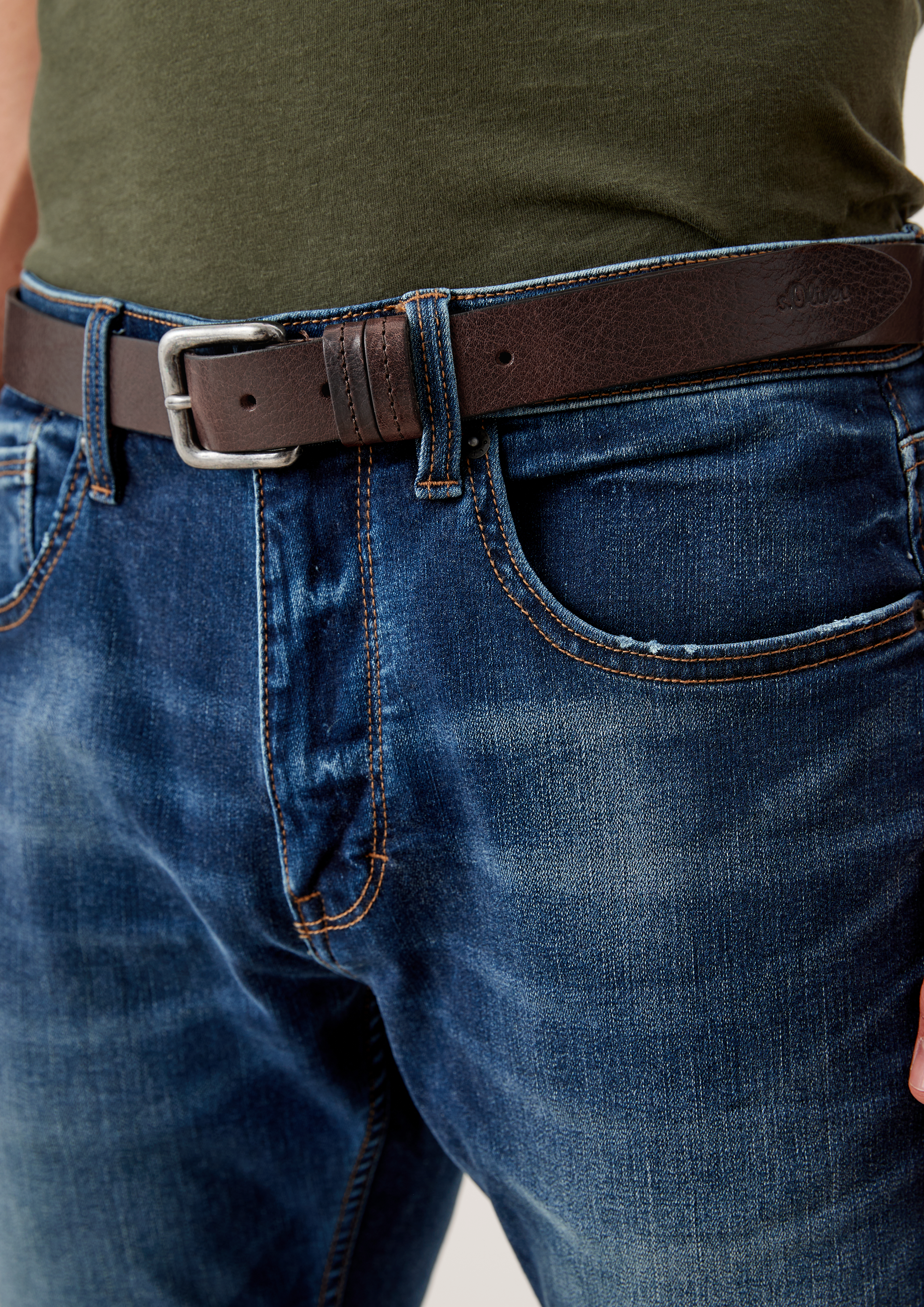 s.Oliver Gürtel aus Echtleder