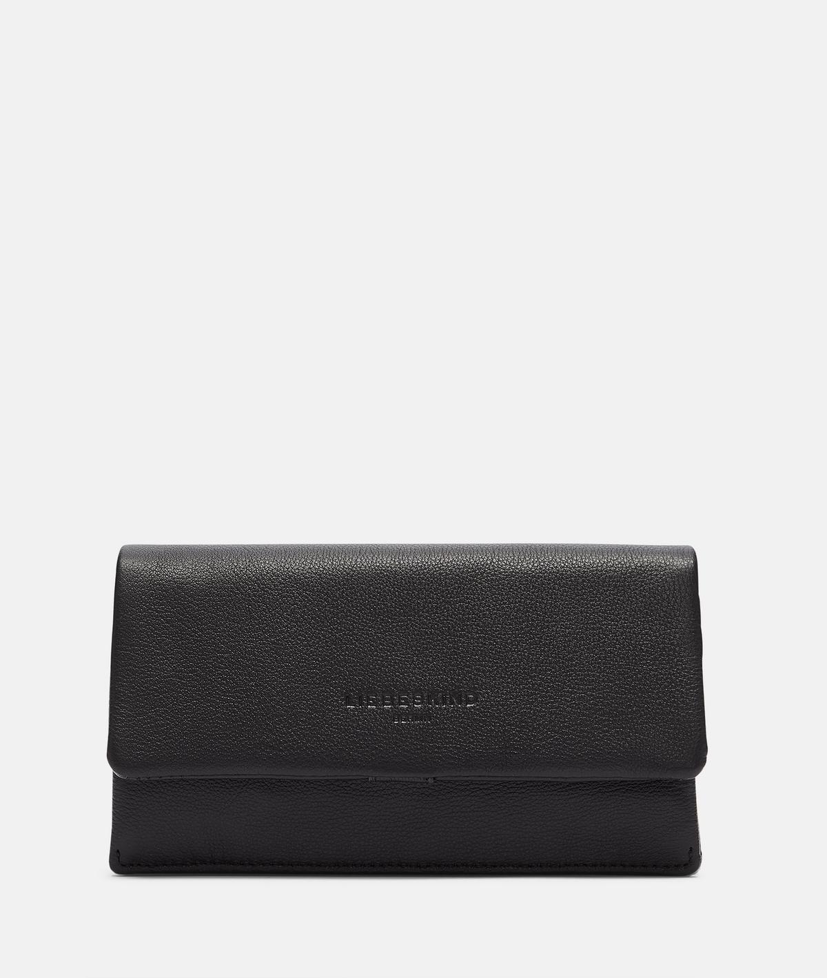 【関送込】 Liebeskind Berlin 紙の様な質感のレザ−ウォレット Slam - black | LIEBESKIND BERLIN