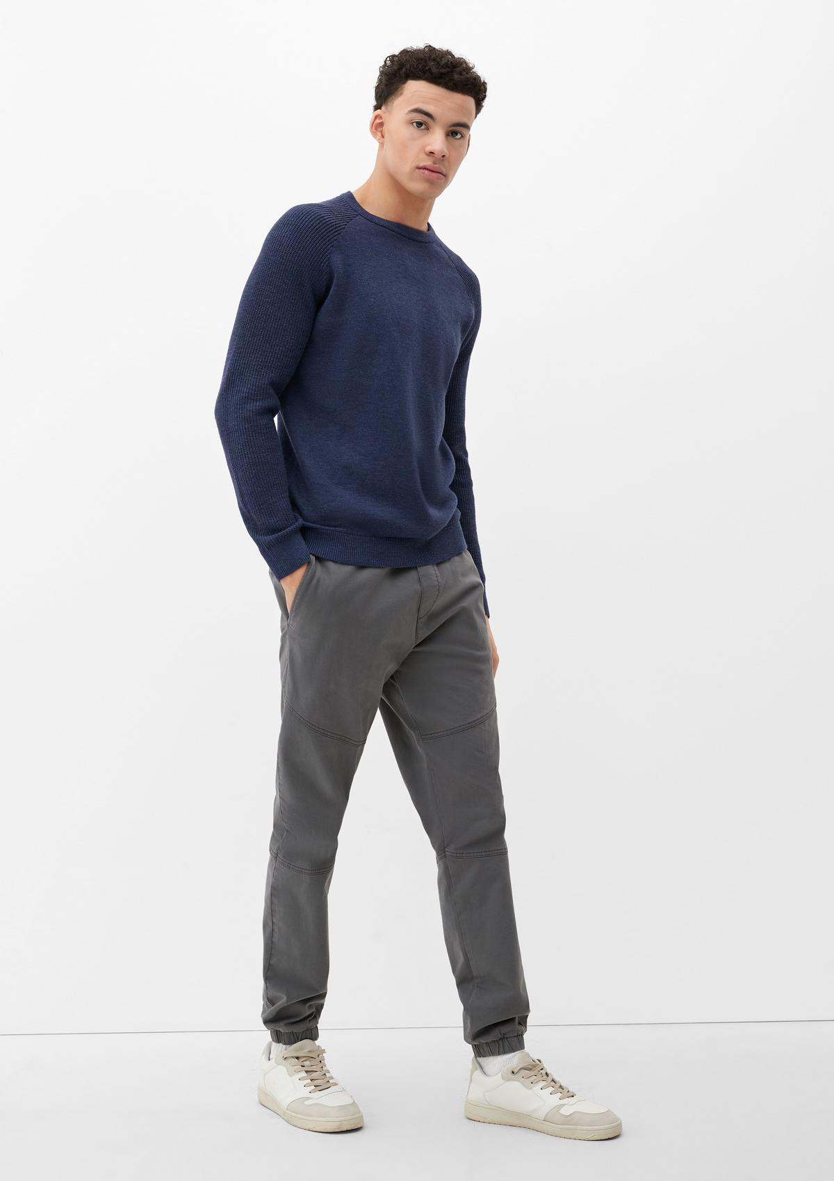 s.Oliver Textured knit jumper with raglan sleeves