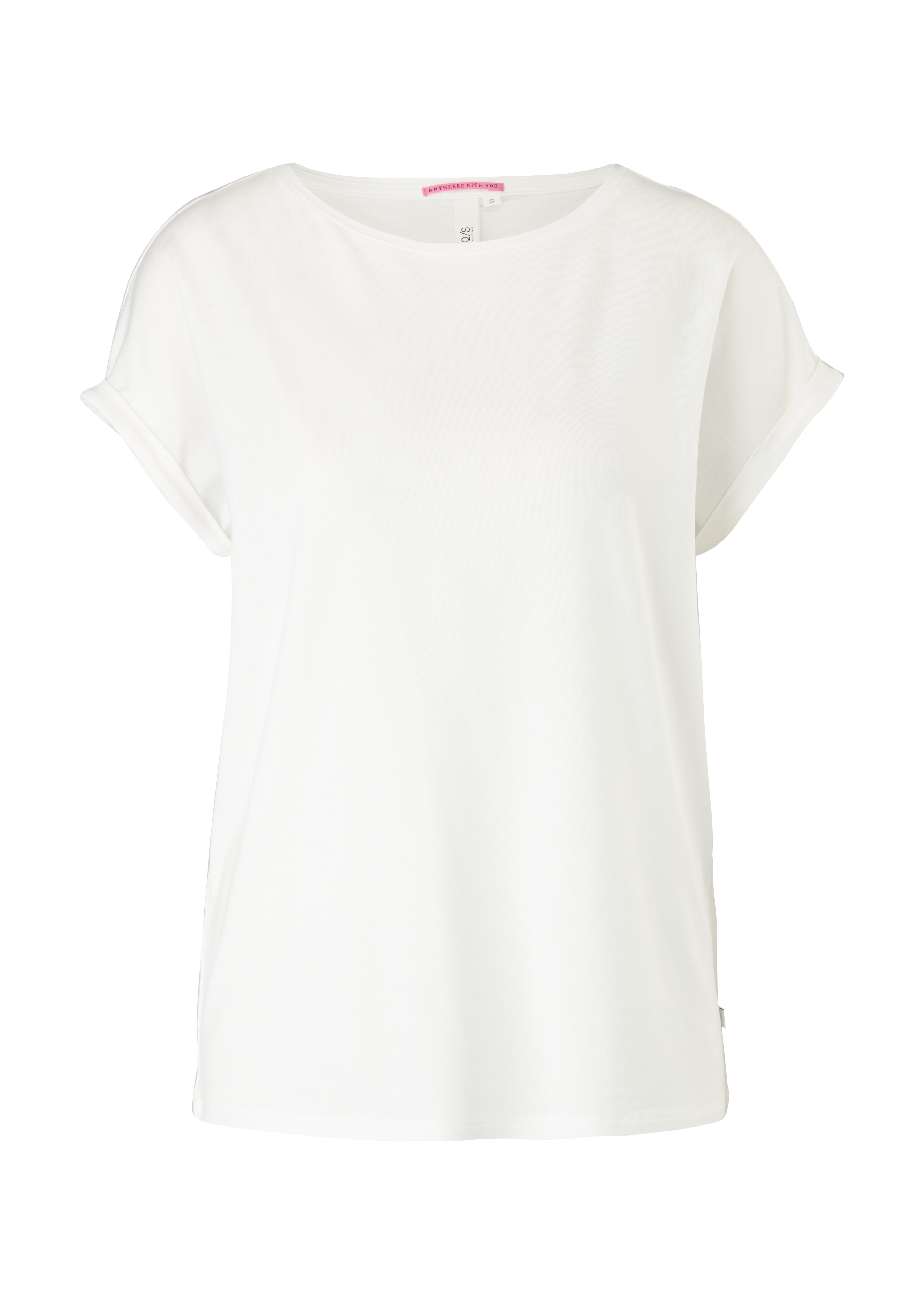 QS - Loose-Fit-Shirt im Lyocellmix, Damen, creme