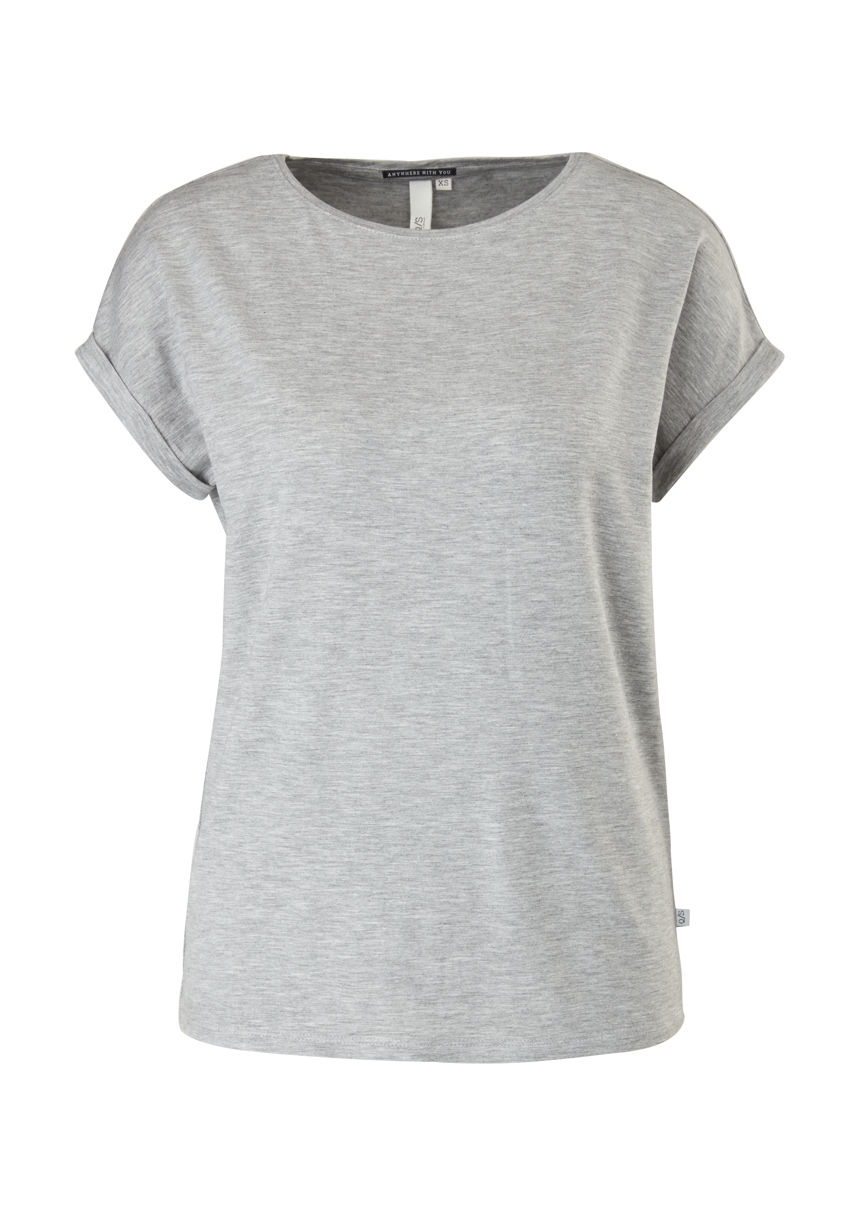 QS - Loose-Fit-Shirt im Lyocellmix, Damen, grau