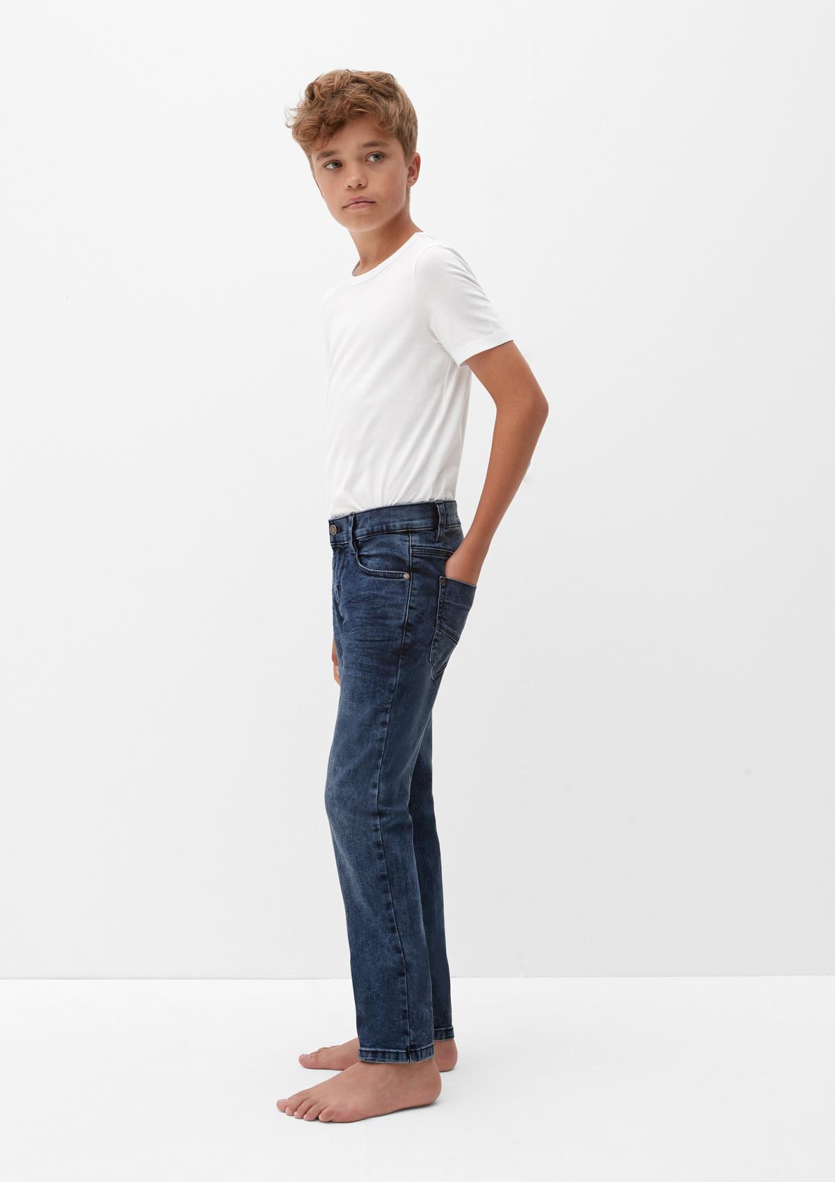 s.Oliver Regular fit: garment wash jeans with a slim leg