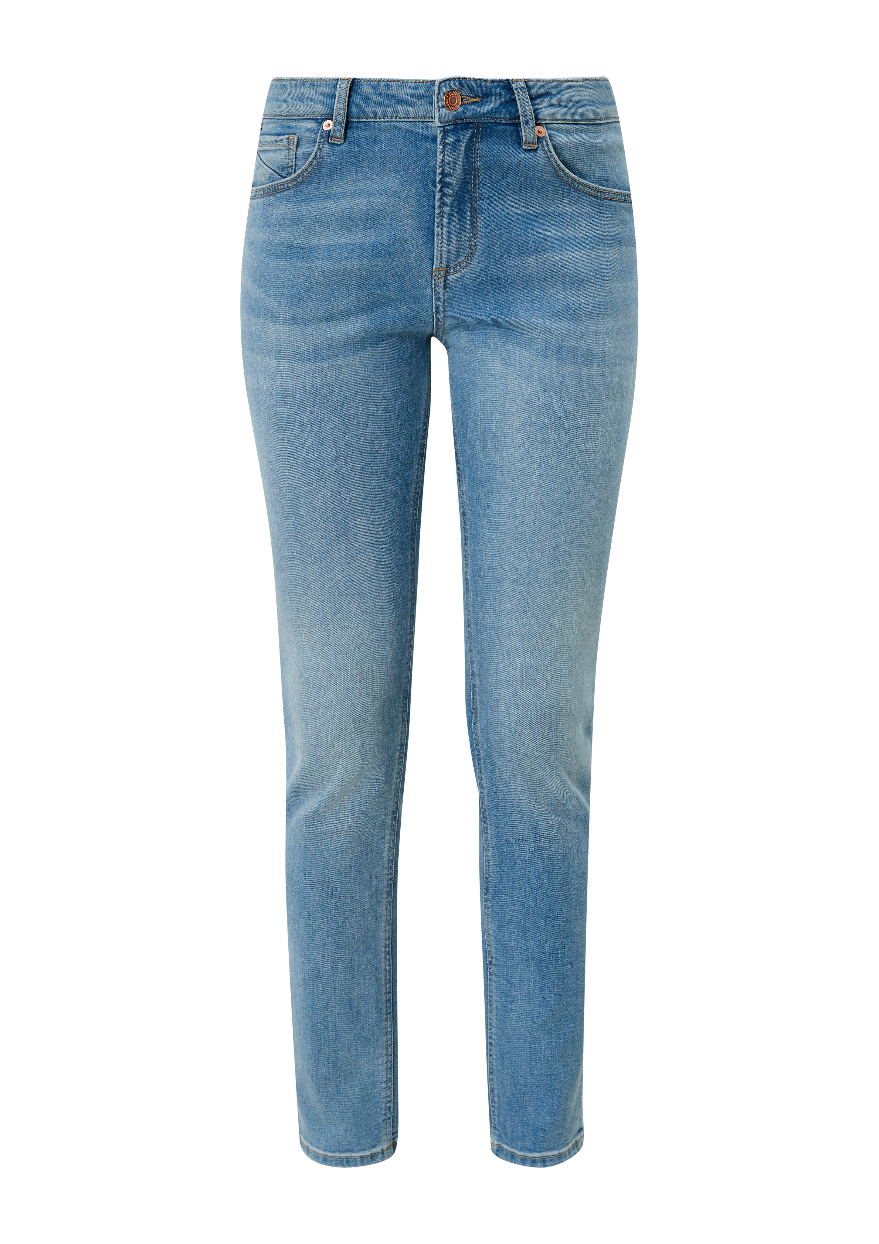 QS - Slim: Slim leg-Jeans, Damen, blau